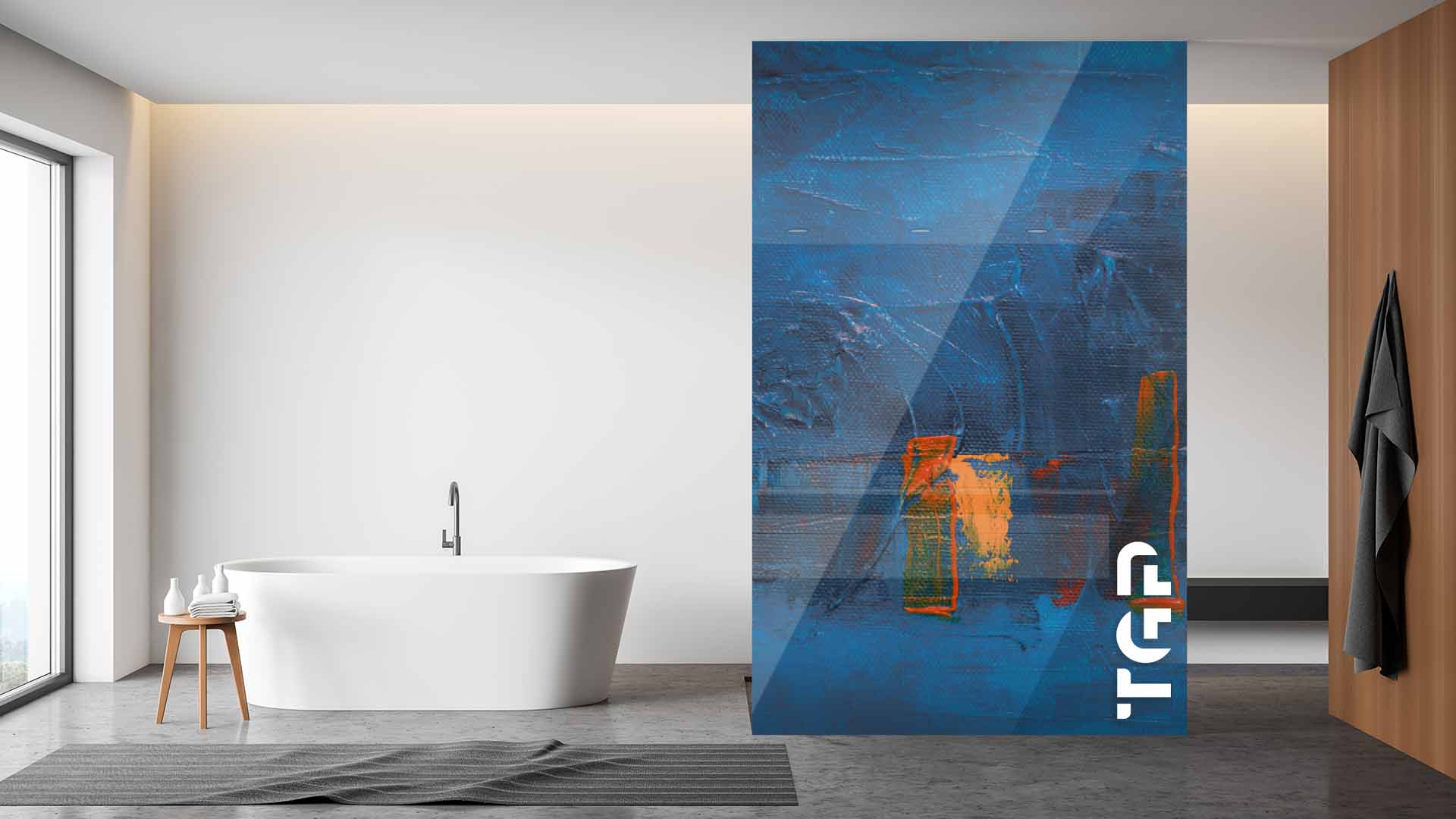 ART006 Paravan dus din sticlă printată