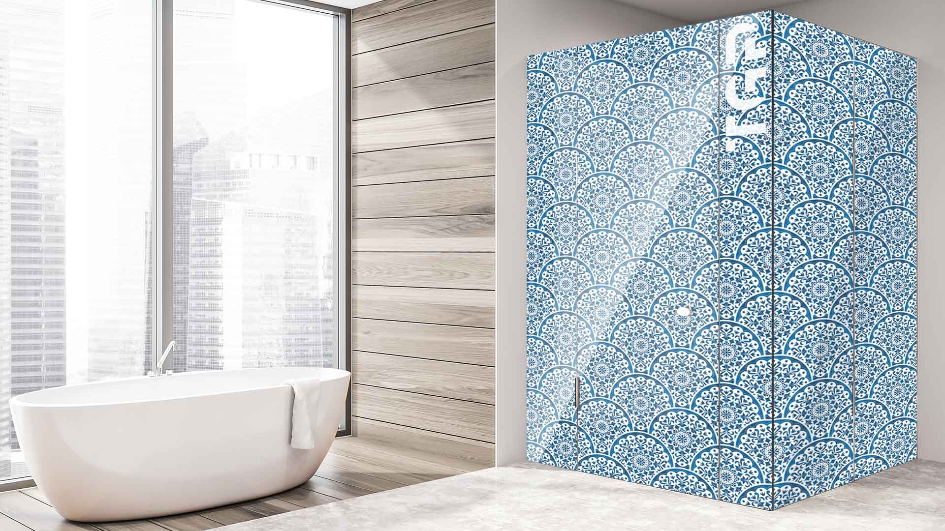 DFT001 cabina dus sticlă printată