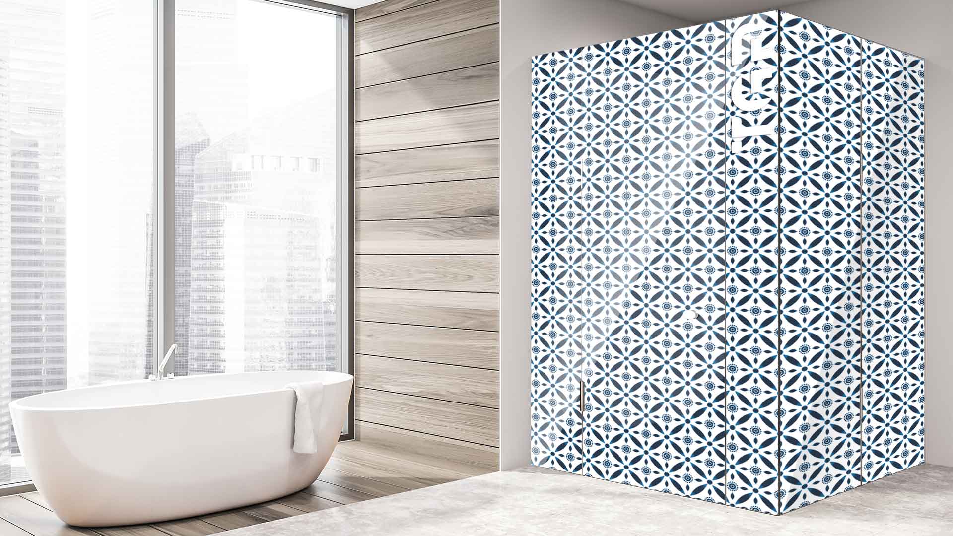 DFT002 cabina dus sticlă printată