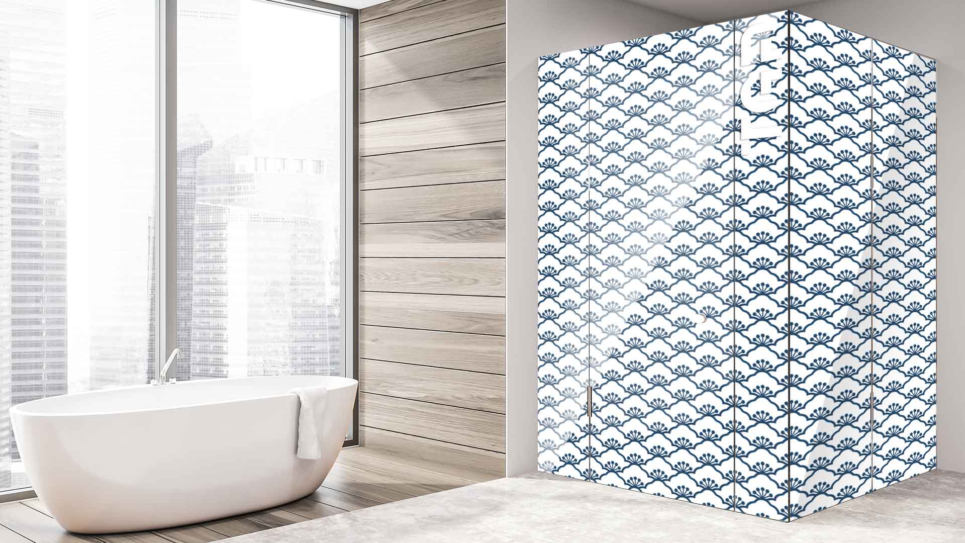 DFT009 cabina dus sticlă printată