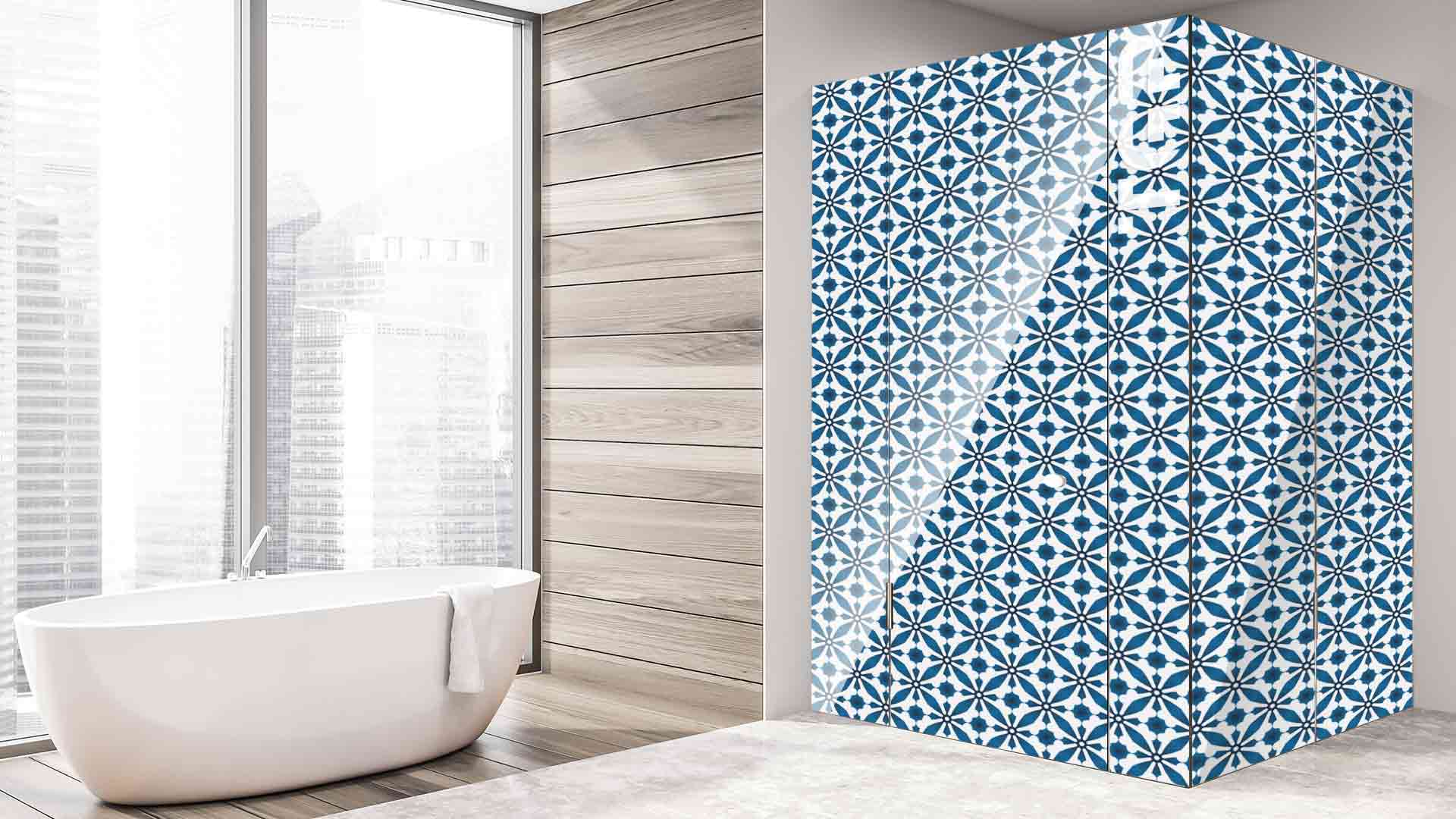 DFT029 cabina dus sticlă printată