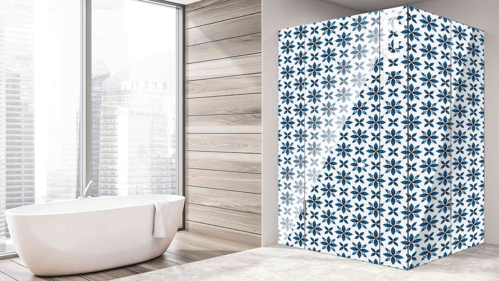 DFT030 cabina dus sticlă printată