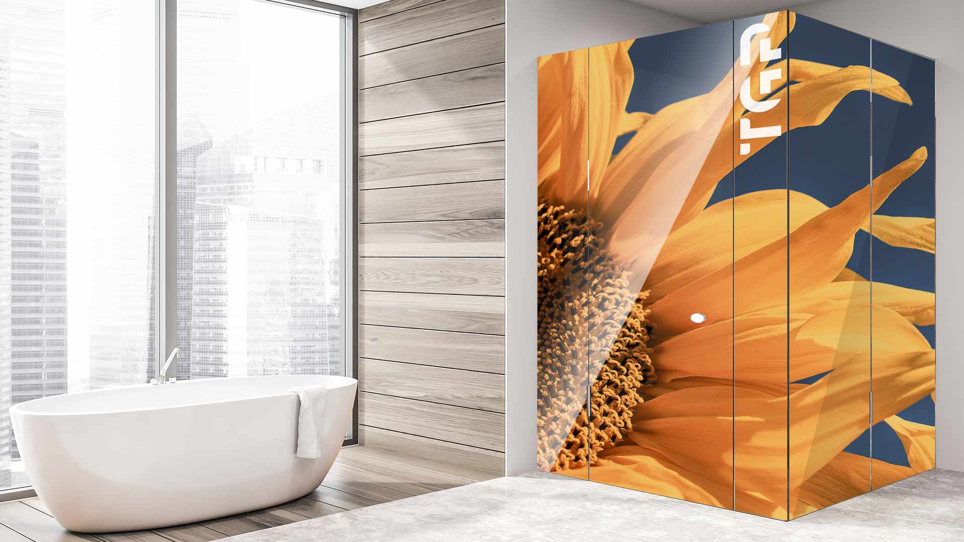 FLW030 cabina dus sticlă printată