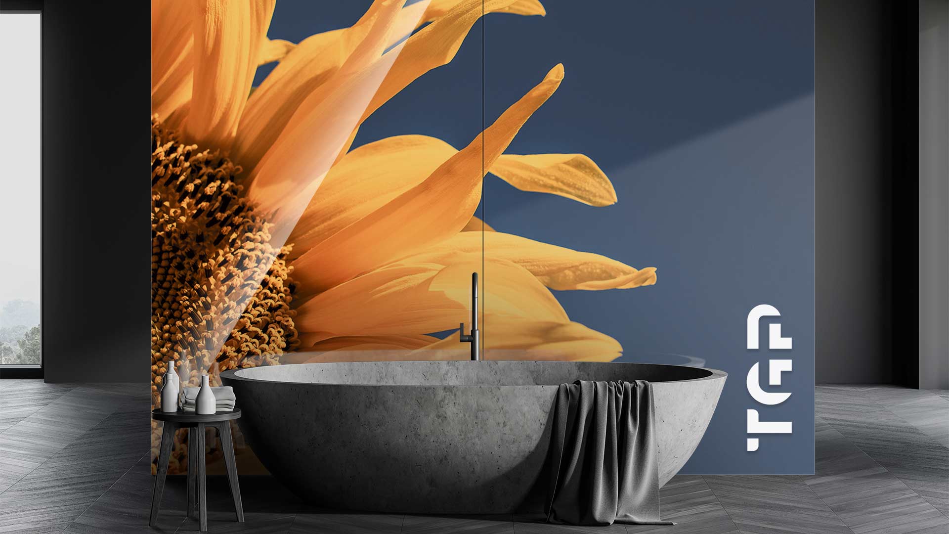 FLR030 sticlă printată baie placare perete FLR030 sticlă printată baie placare perete