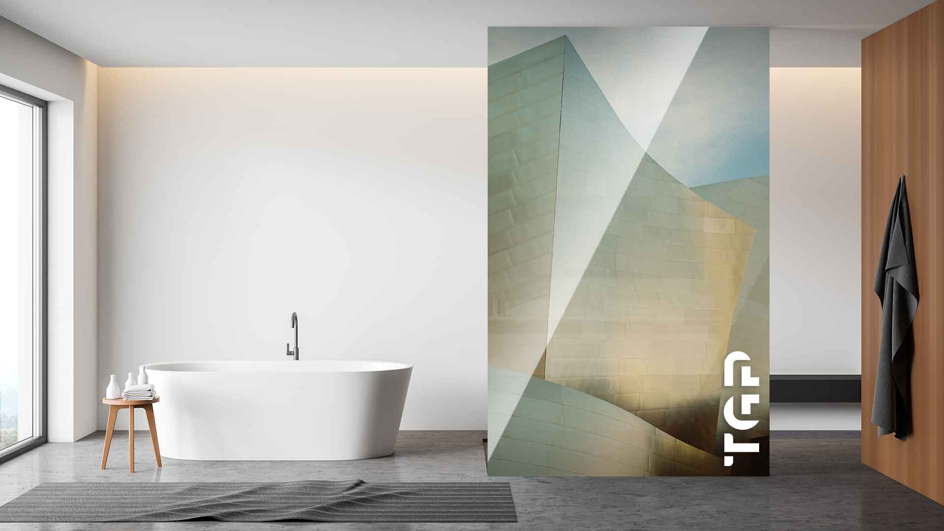 LDM003 Paravan dus sticla printata