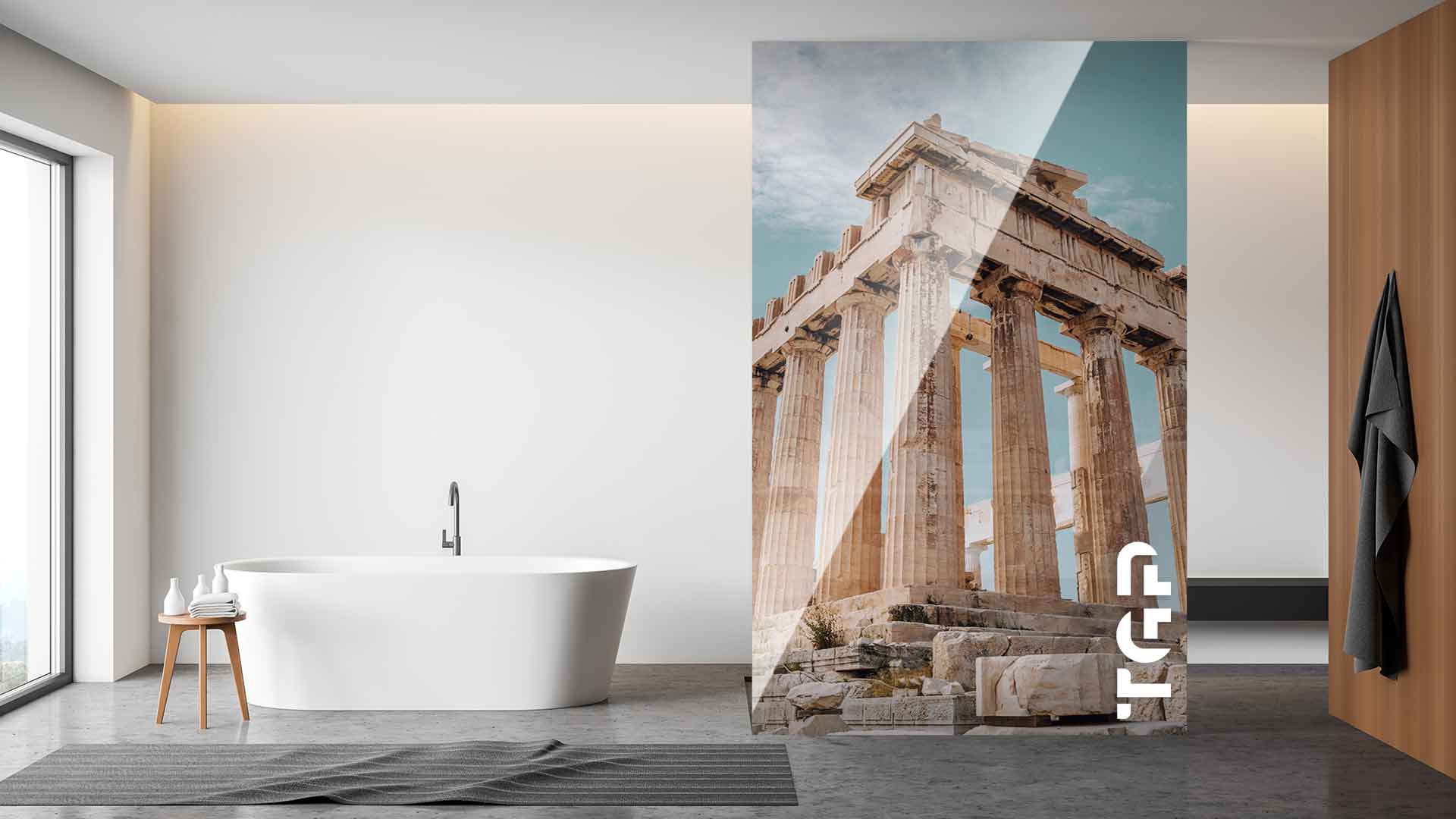 LDM005 Paravan dus sticla printata