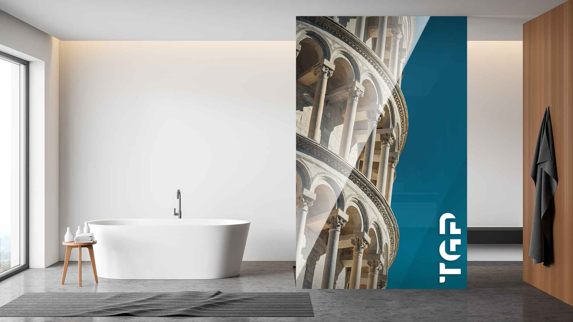 LDM010 Paravan dus sticla printata