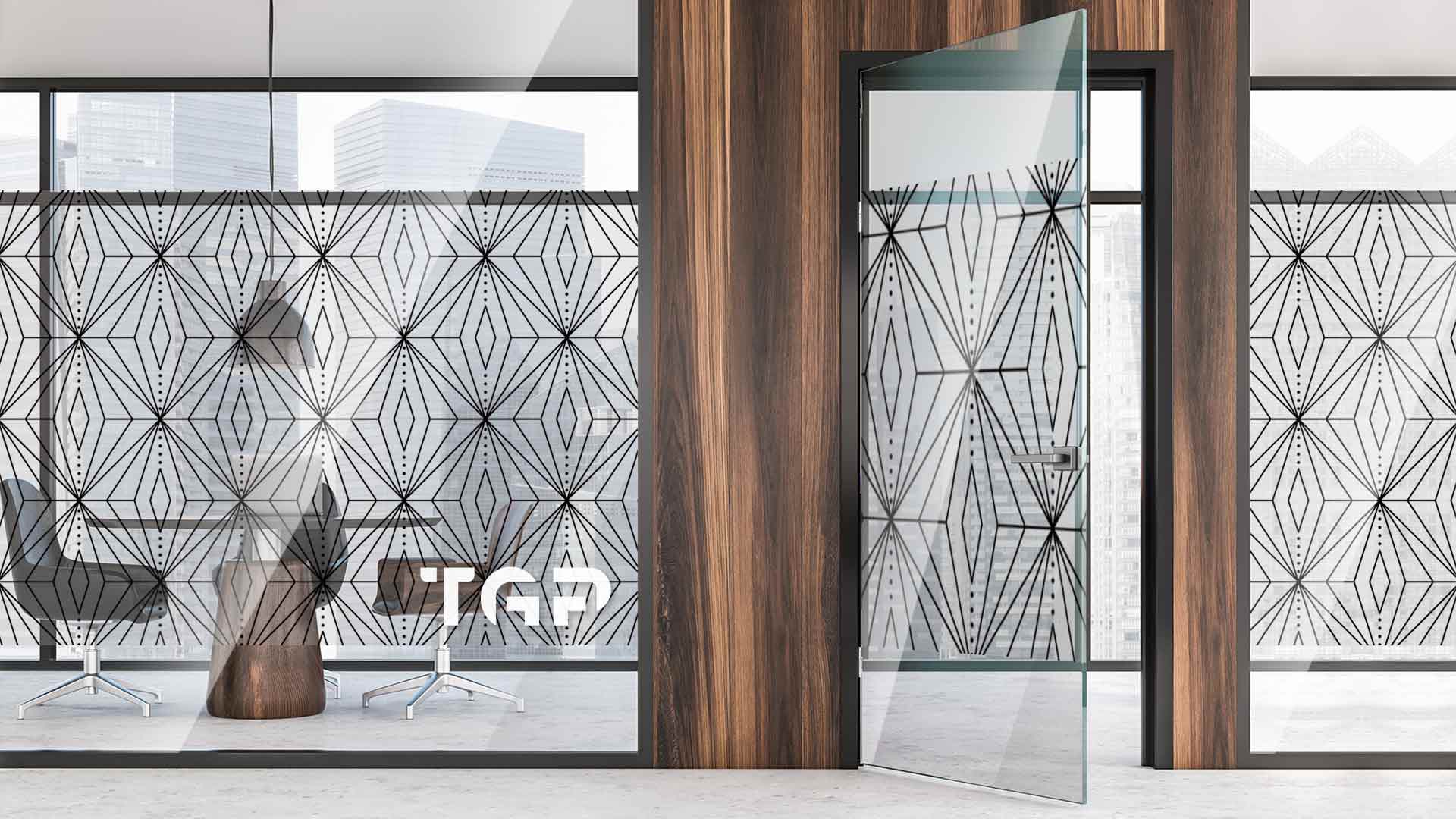 Partitie sticla printata office Luxury