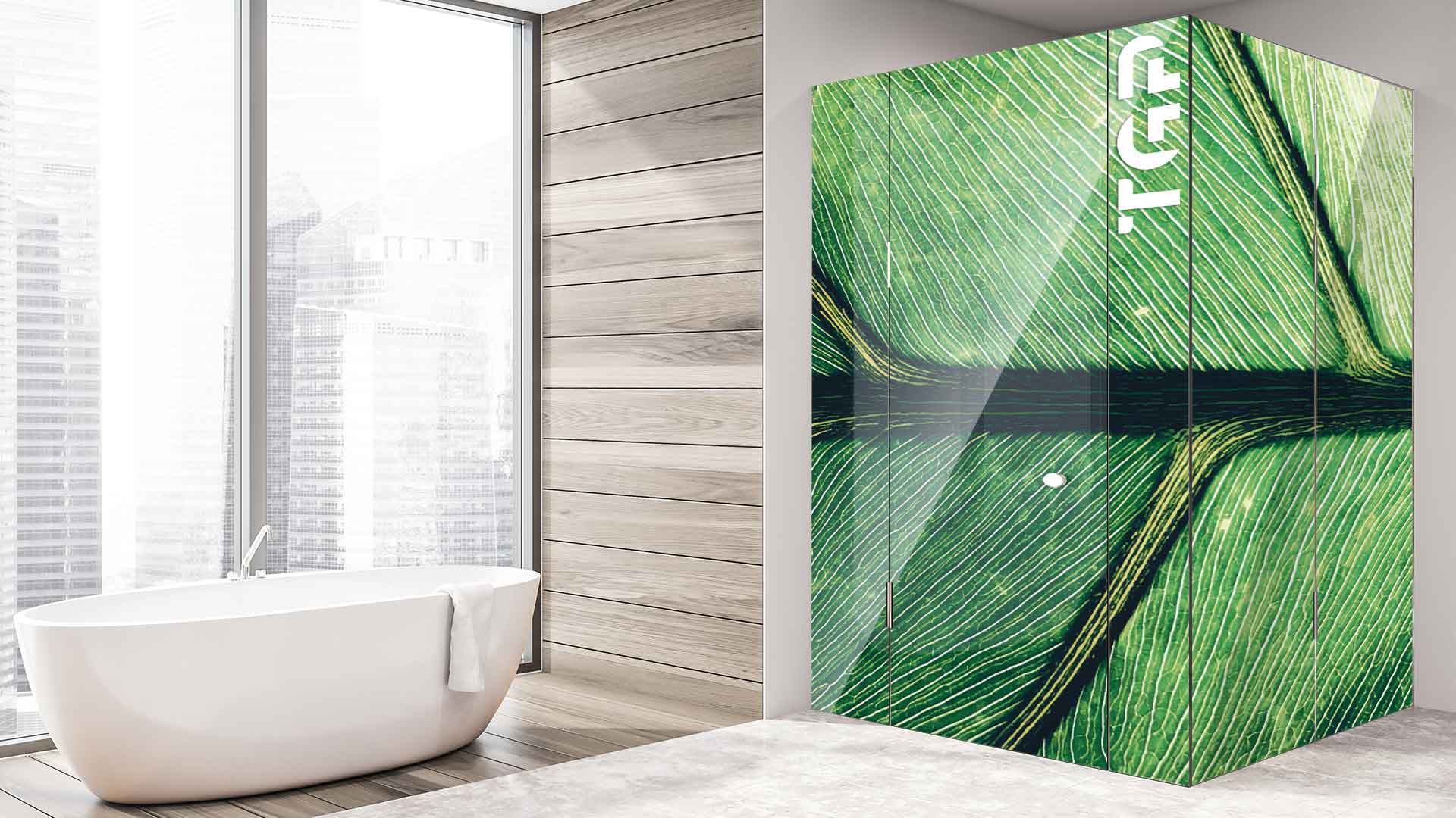 MCR001 cabina dus sticlă printată