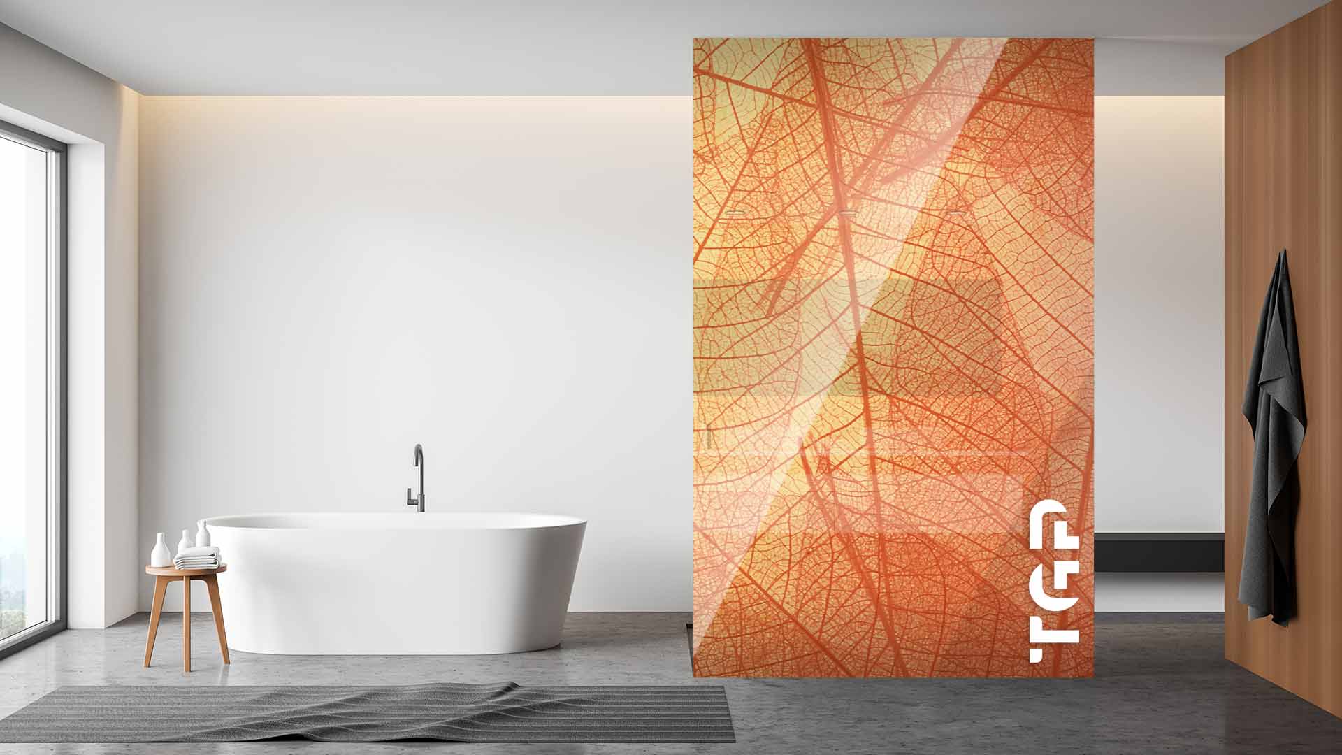 MCR002 Paravan dus din sticlă printată