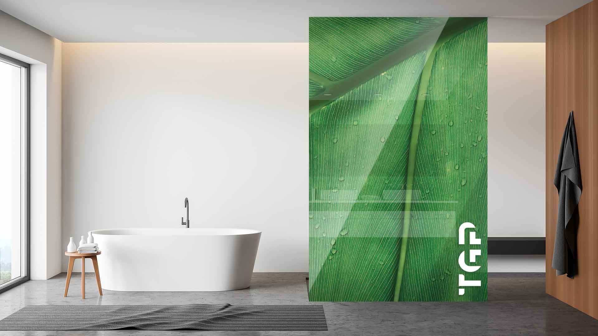 MCR003 Paravan dus din sticlă printată