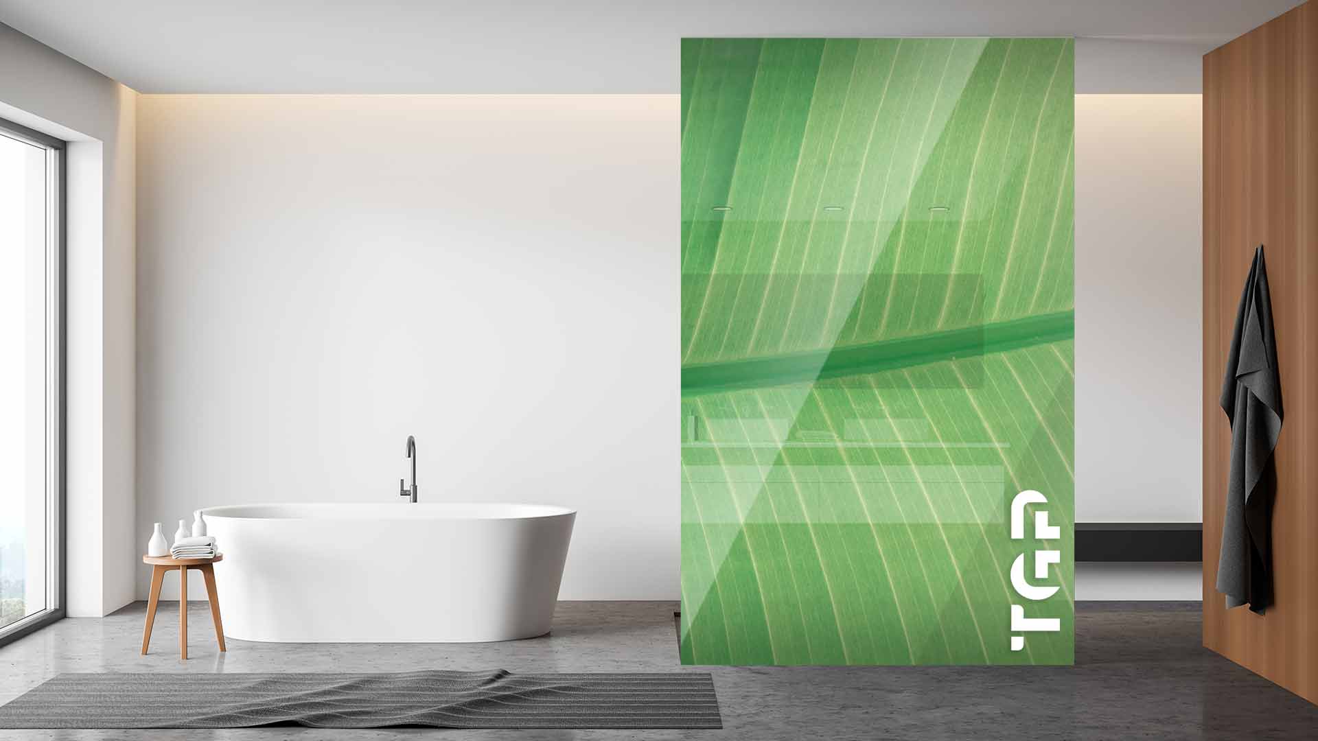 MCR005 Paravan dus din sticlă printată