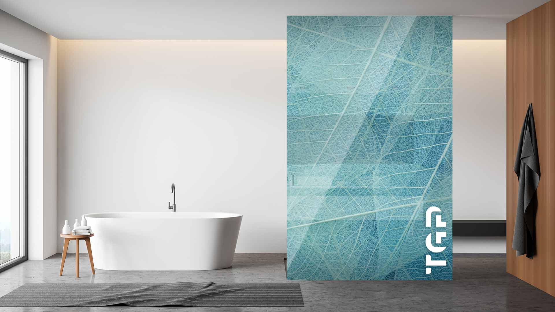 MCR006 Paravan dus din sticlă printată