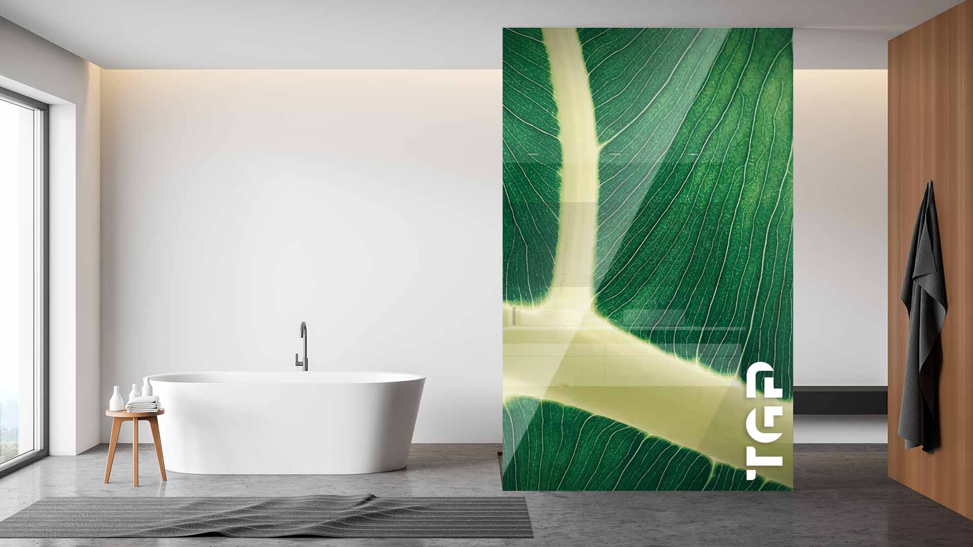 MCR007 Paravan dus din sticlă printată