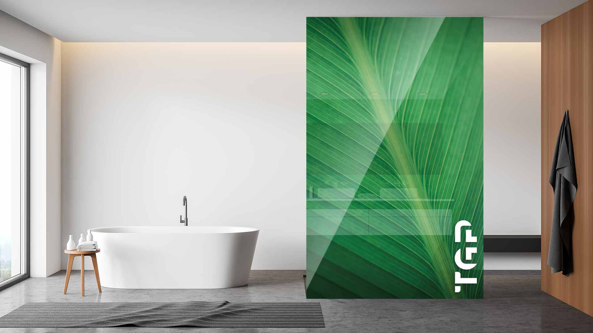 MCR008 Paravan dus din sticlă printată