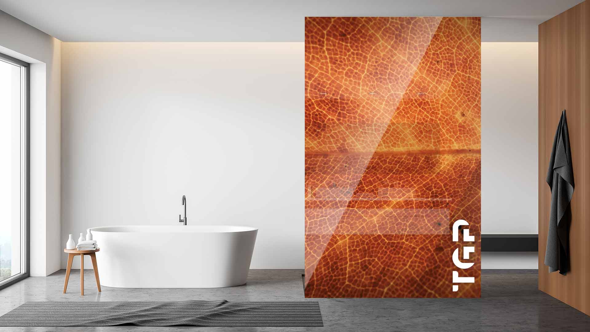 MCR009 Paravan dus din sticlă printată