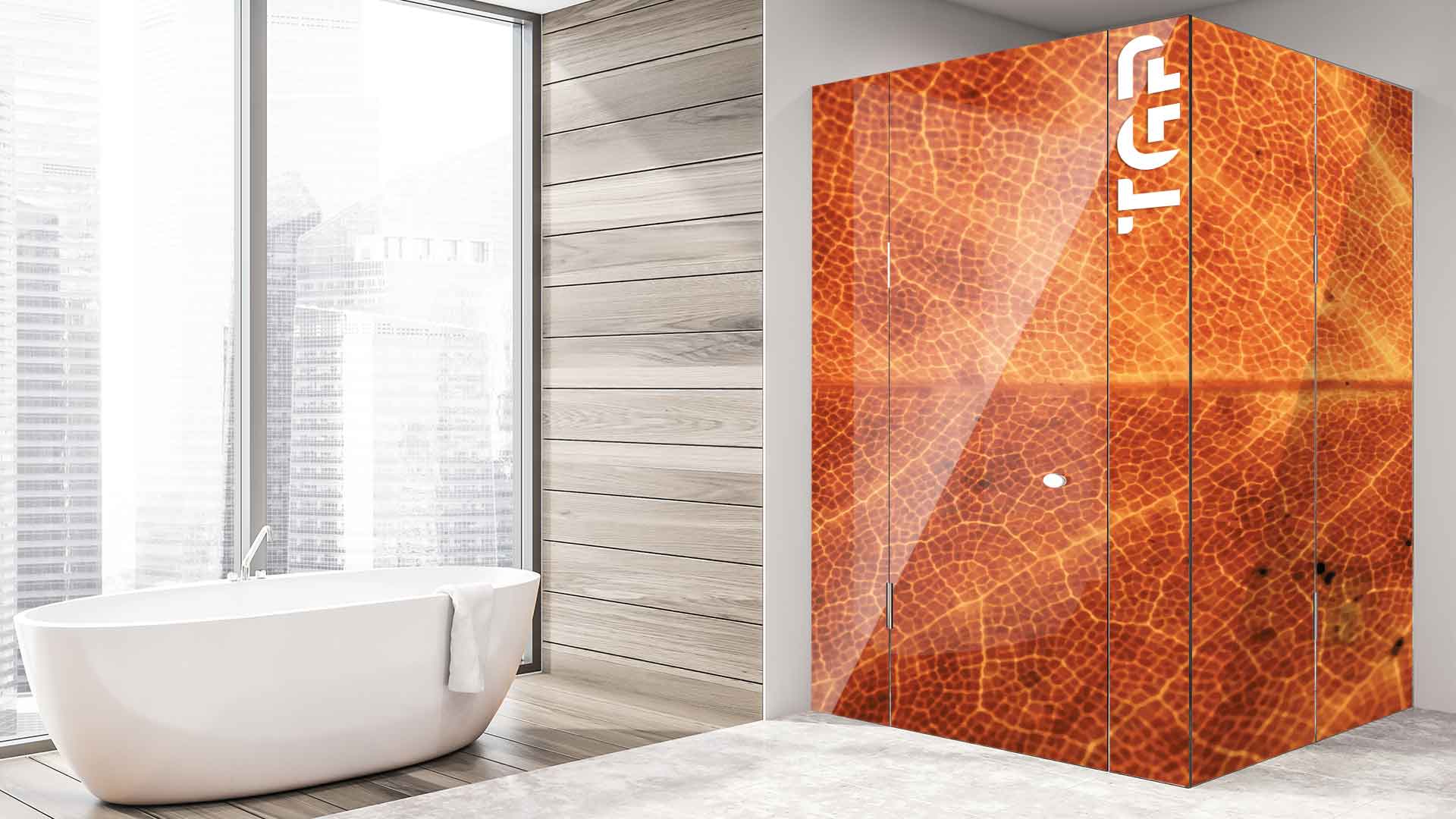 MCR009 cabina dus sticlă printată