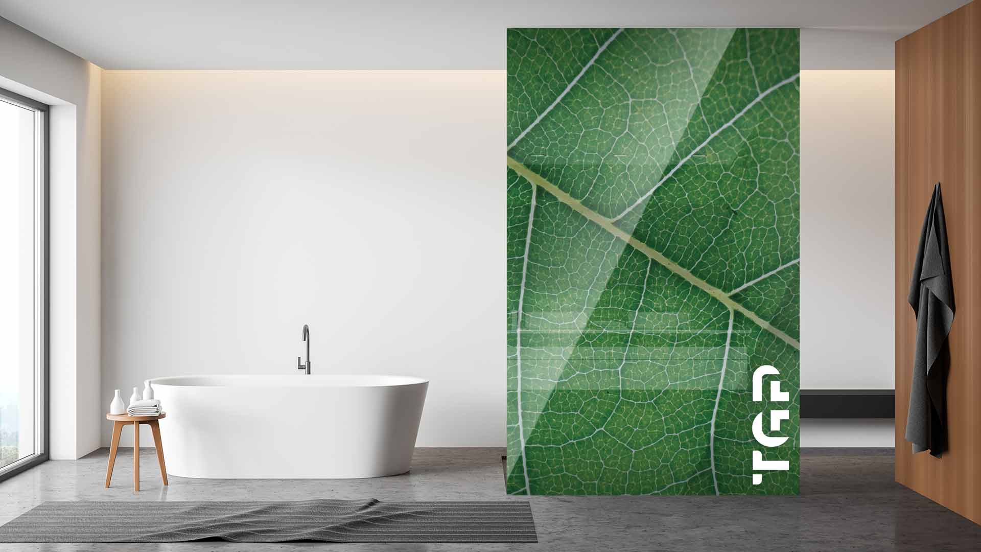 MCR010 Paravan dus din sticlă printată