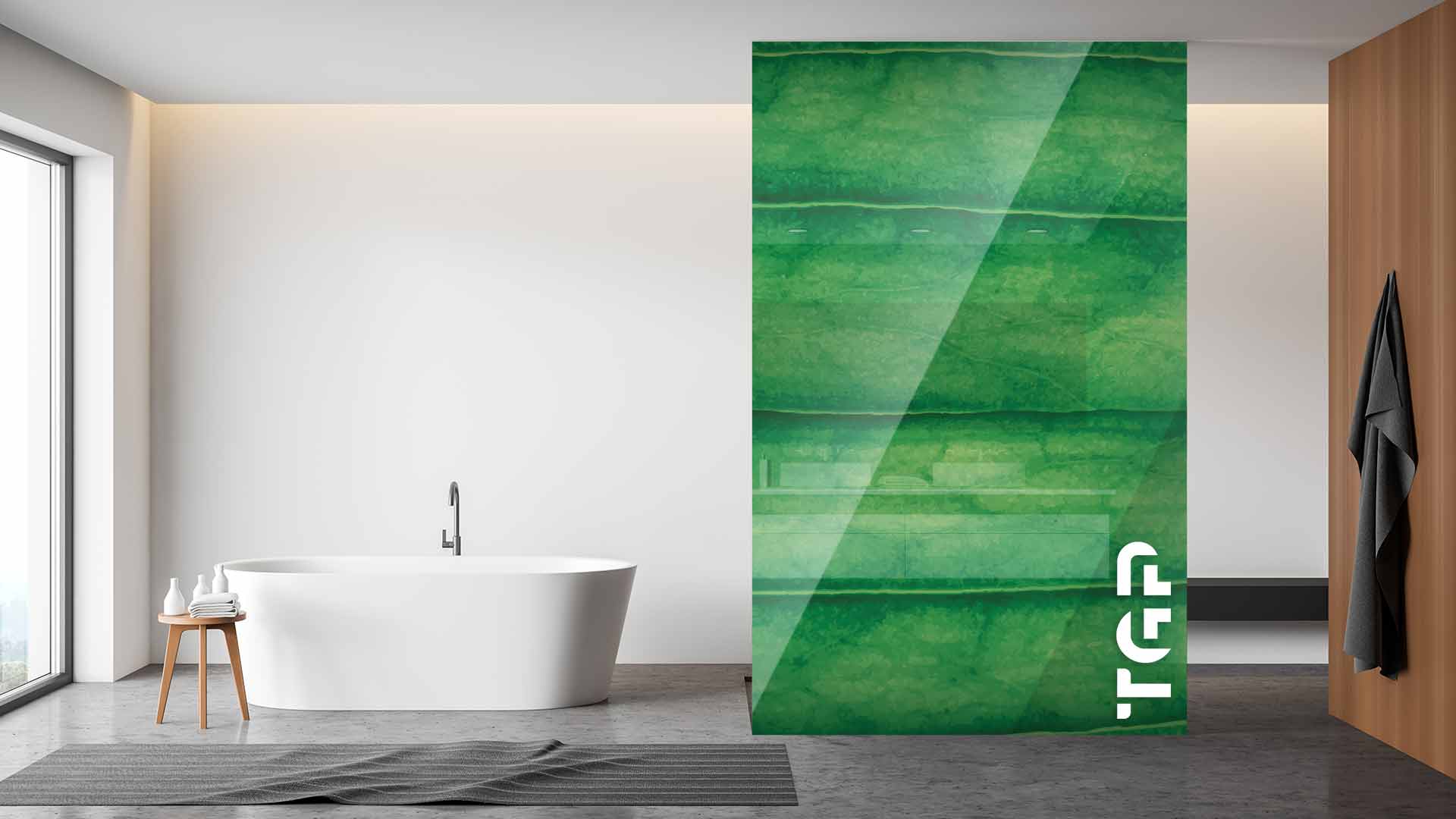 MCR011 Paravan dus din sticlă printată