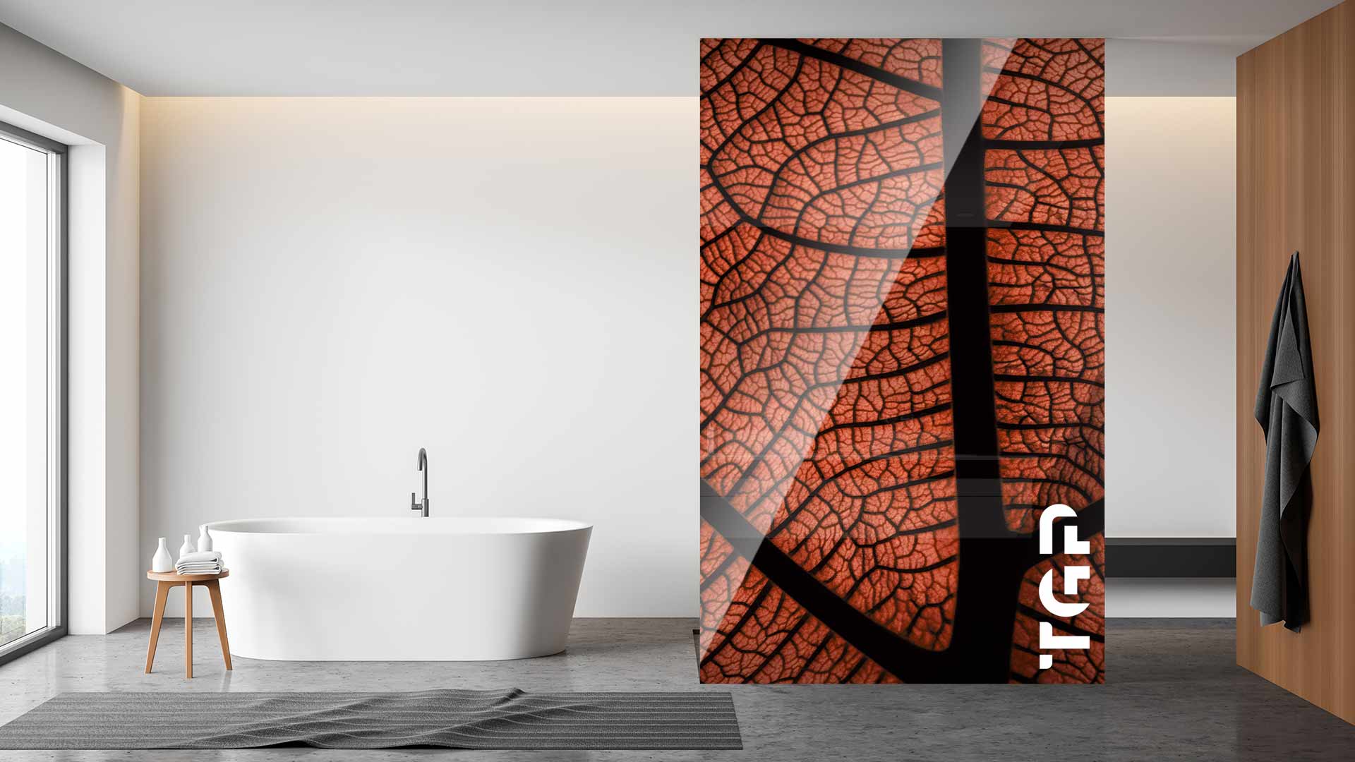 MCR012 Paravan dus din sticlă printată