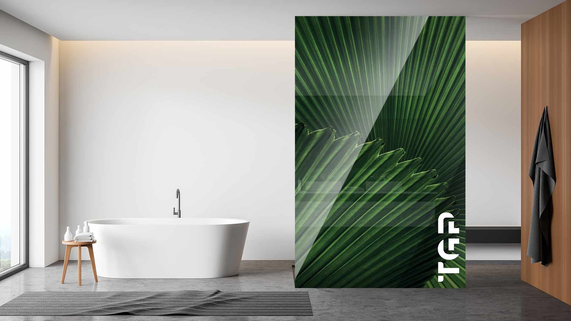 MCR014 Paravan dus din sticlă printată