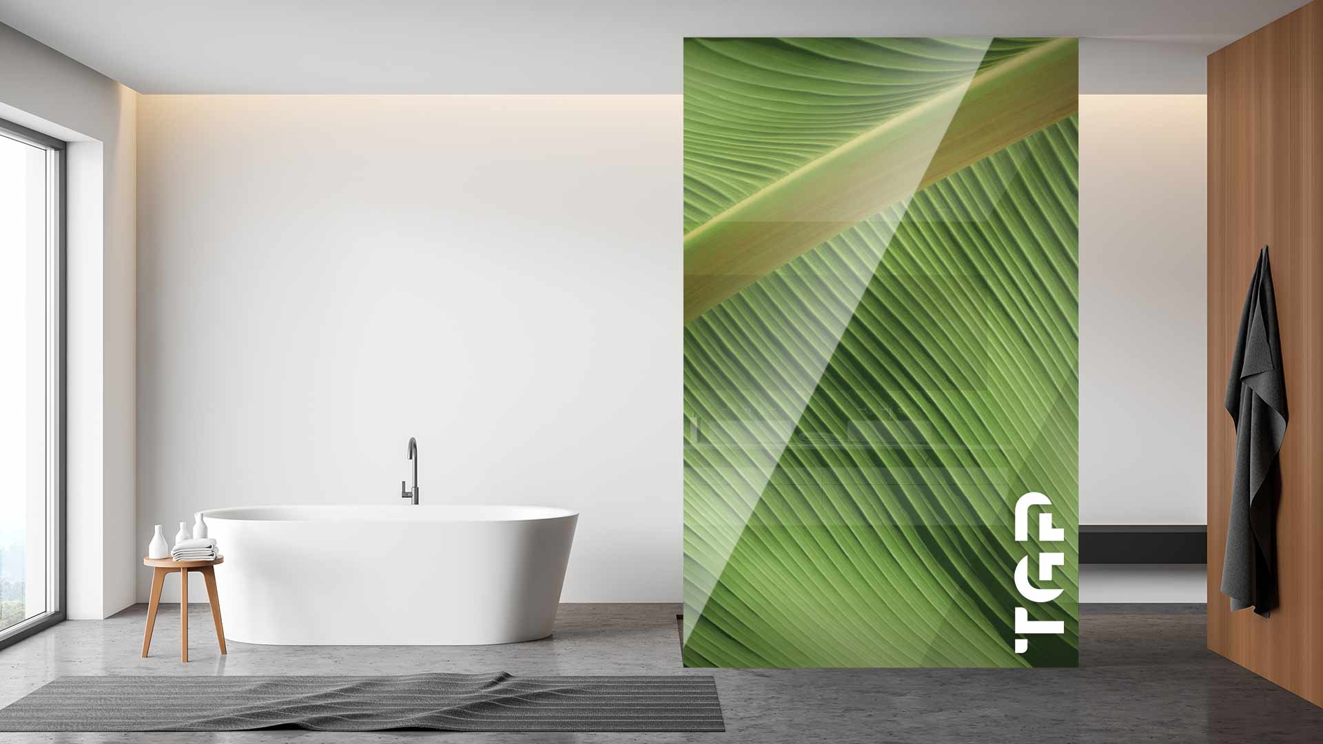 MCR015 Paravan dus din sticlă printată