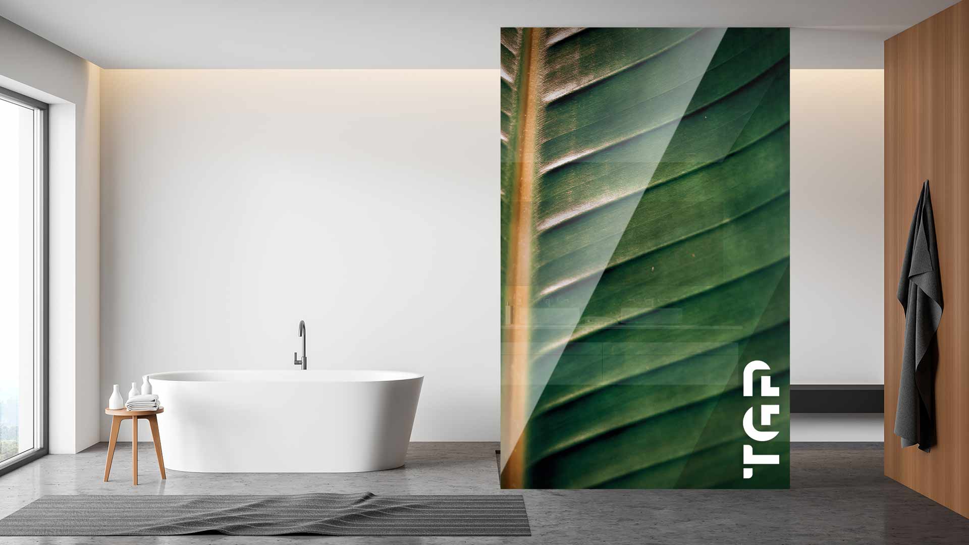 MCR017 Paravan dus din sticlă printată