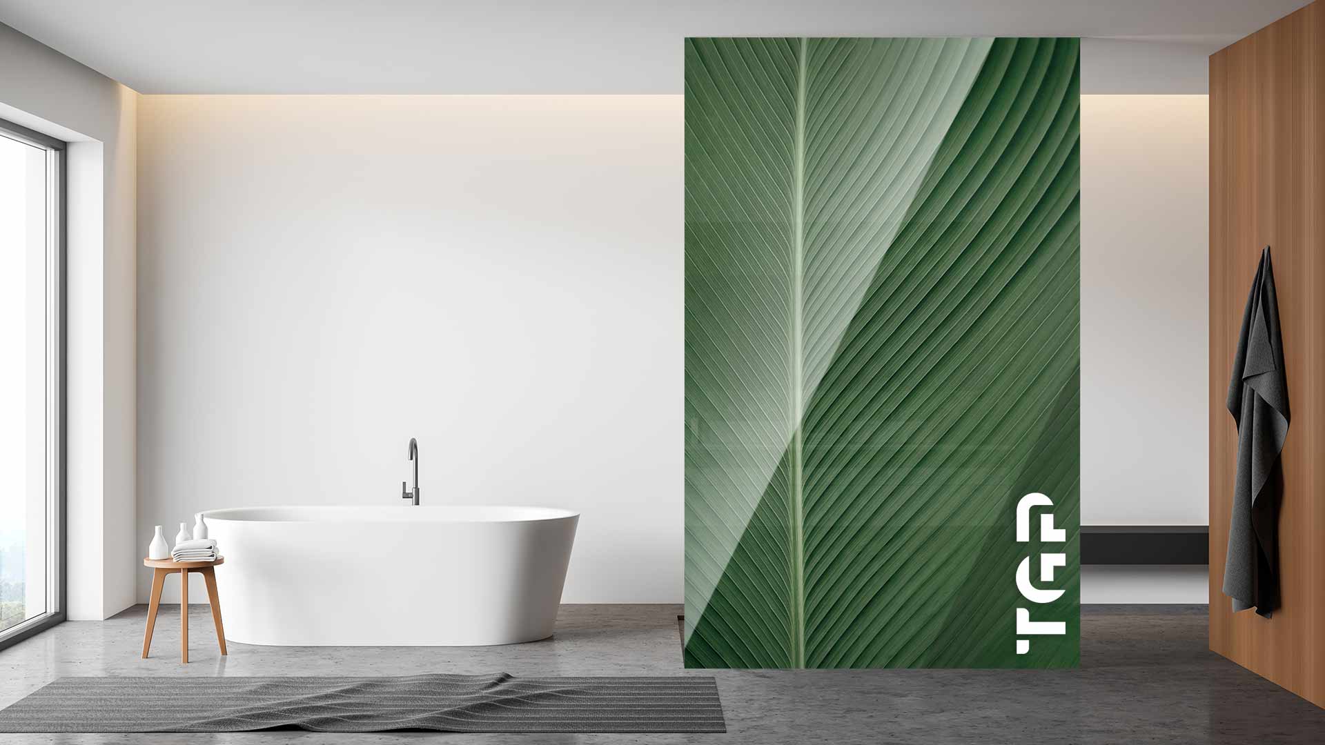 MCR018 Paravan dus din sticlă printată