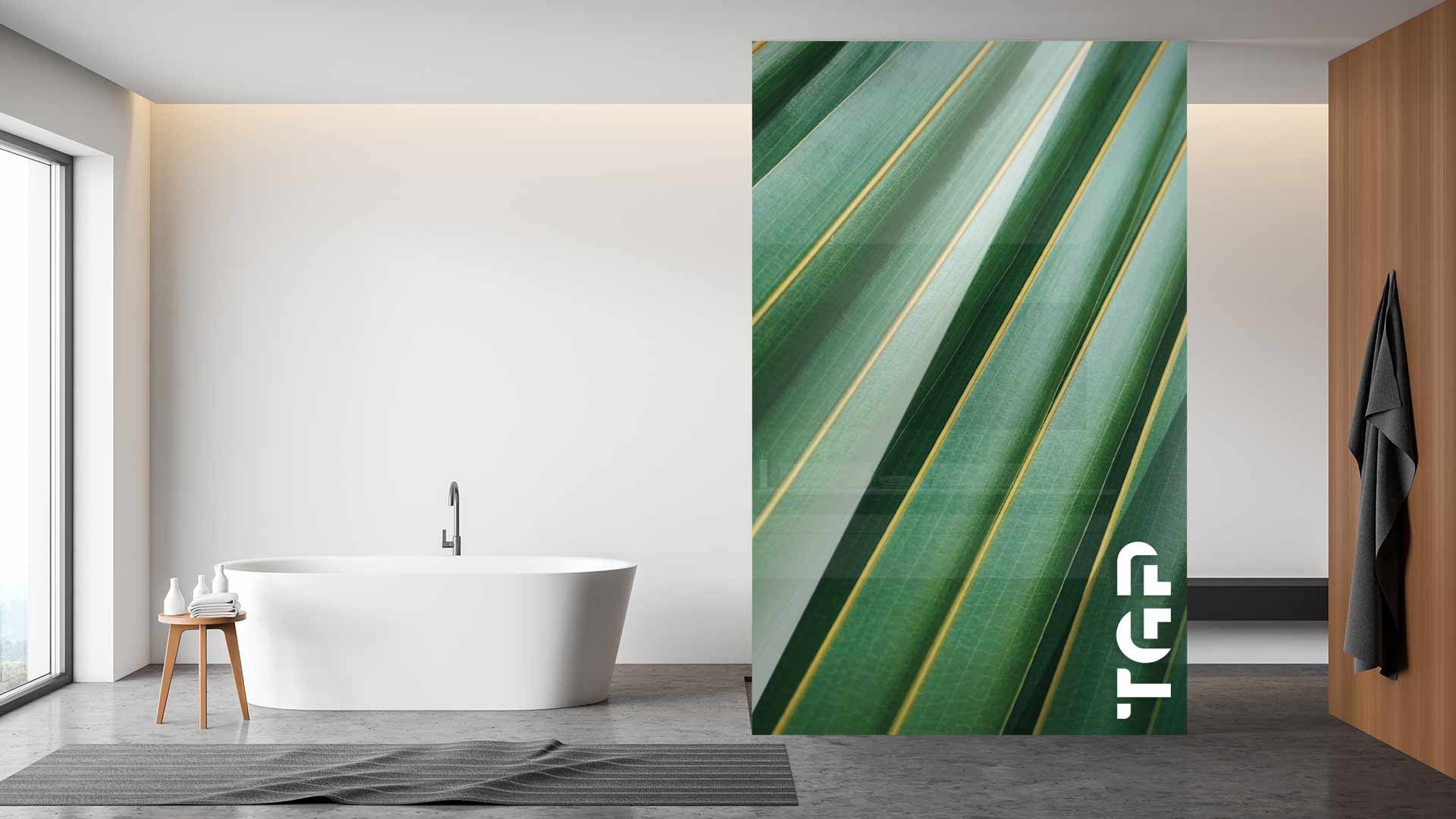 MCR019 Paravan dus din sticlă printată