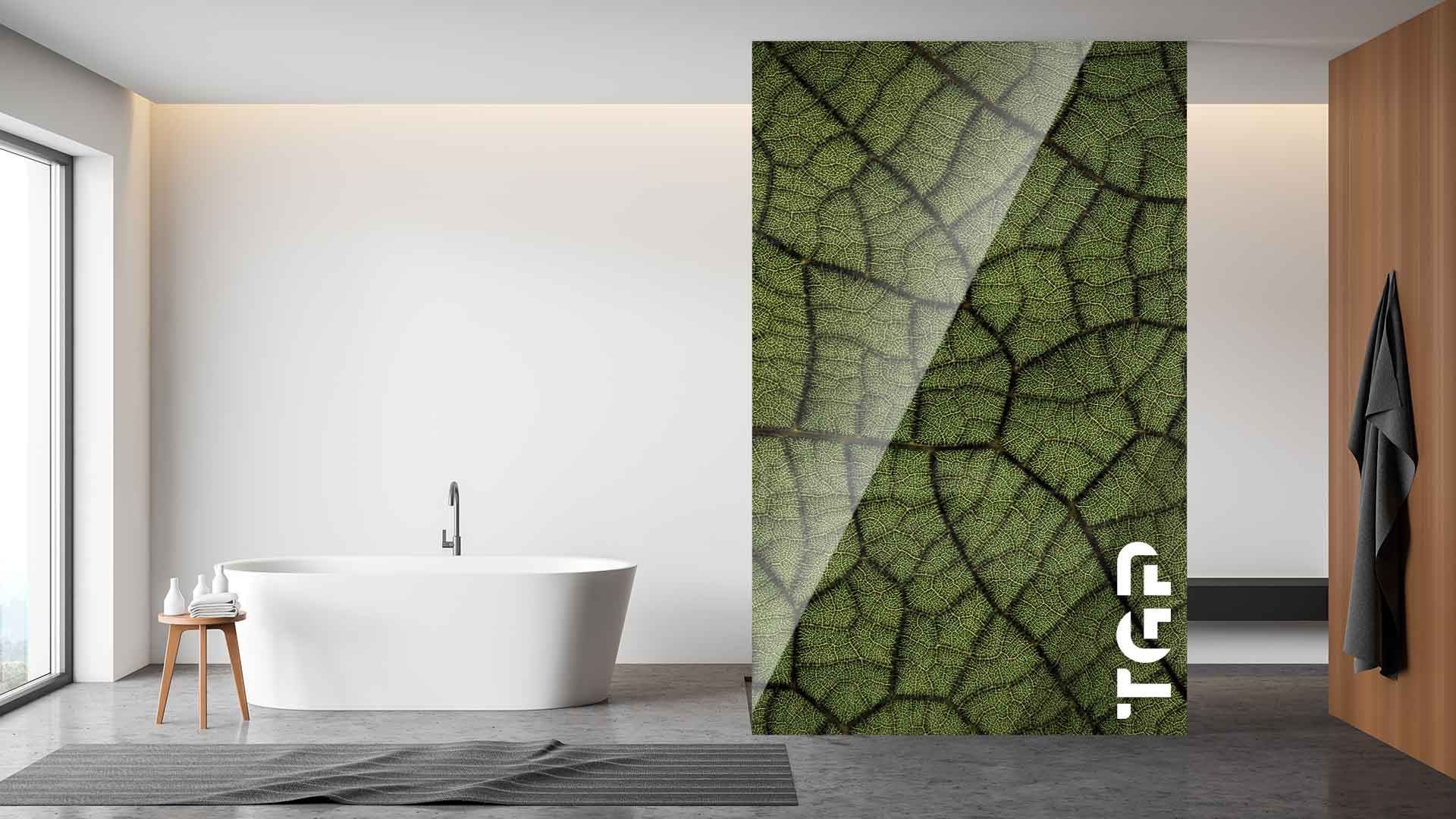 MCR020 Paravan dus din sticlă printată