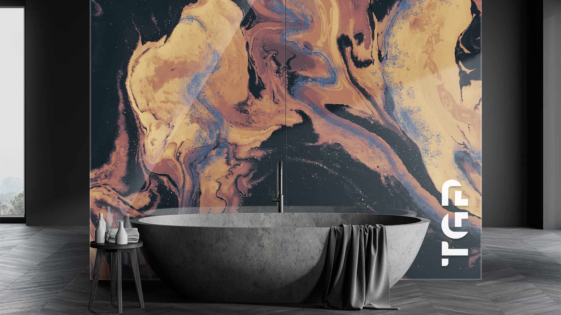 MRB007 sticlă printată baie placare perete