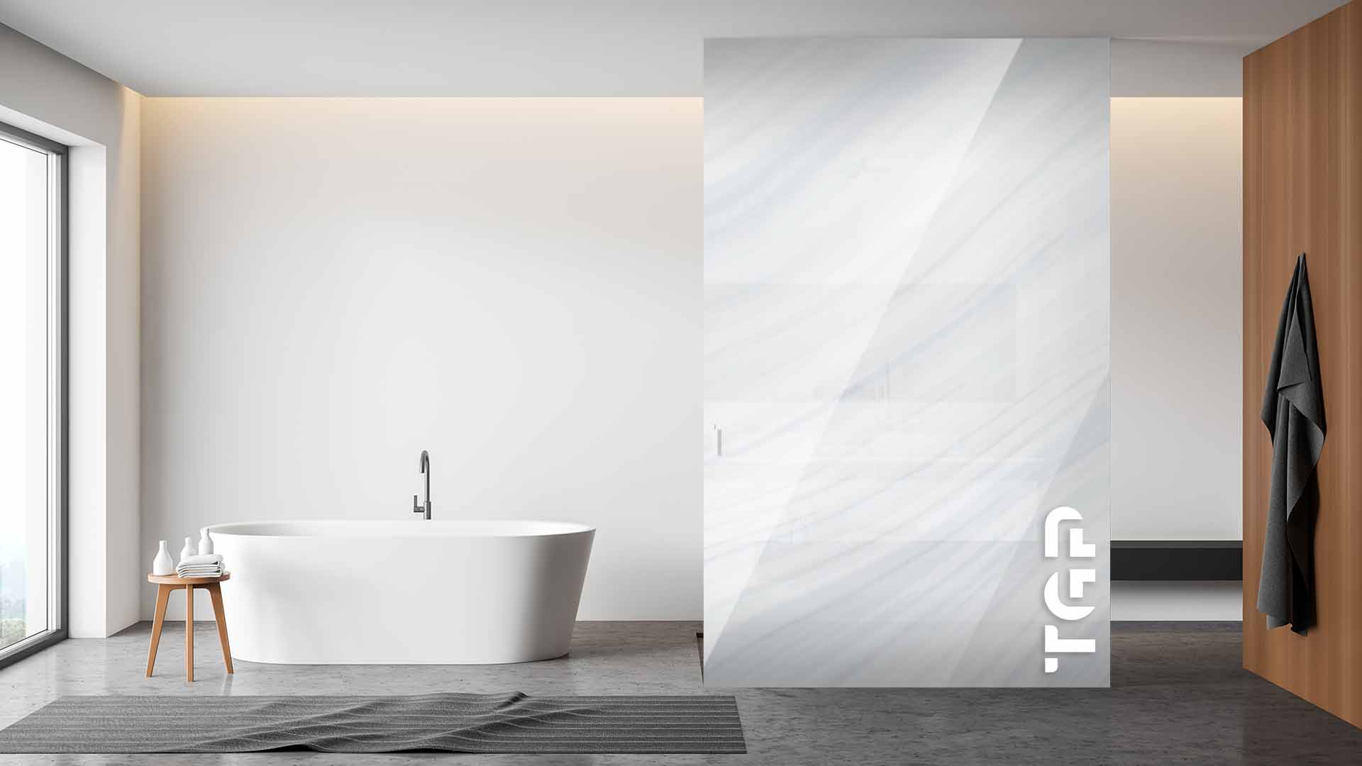 MRB011 Paravan dus din sticlă printată