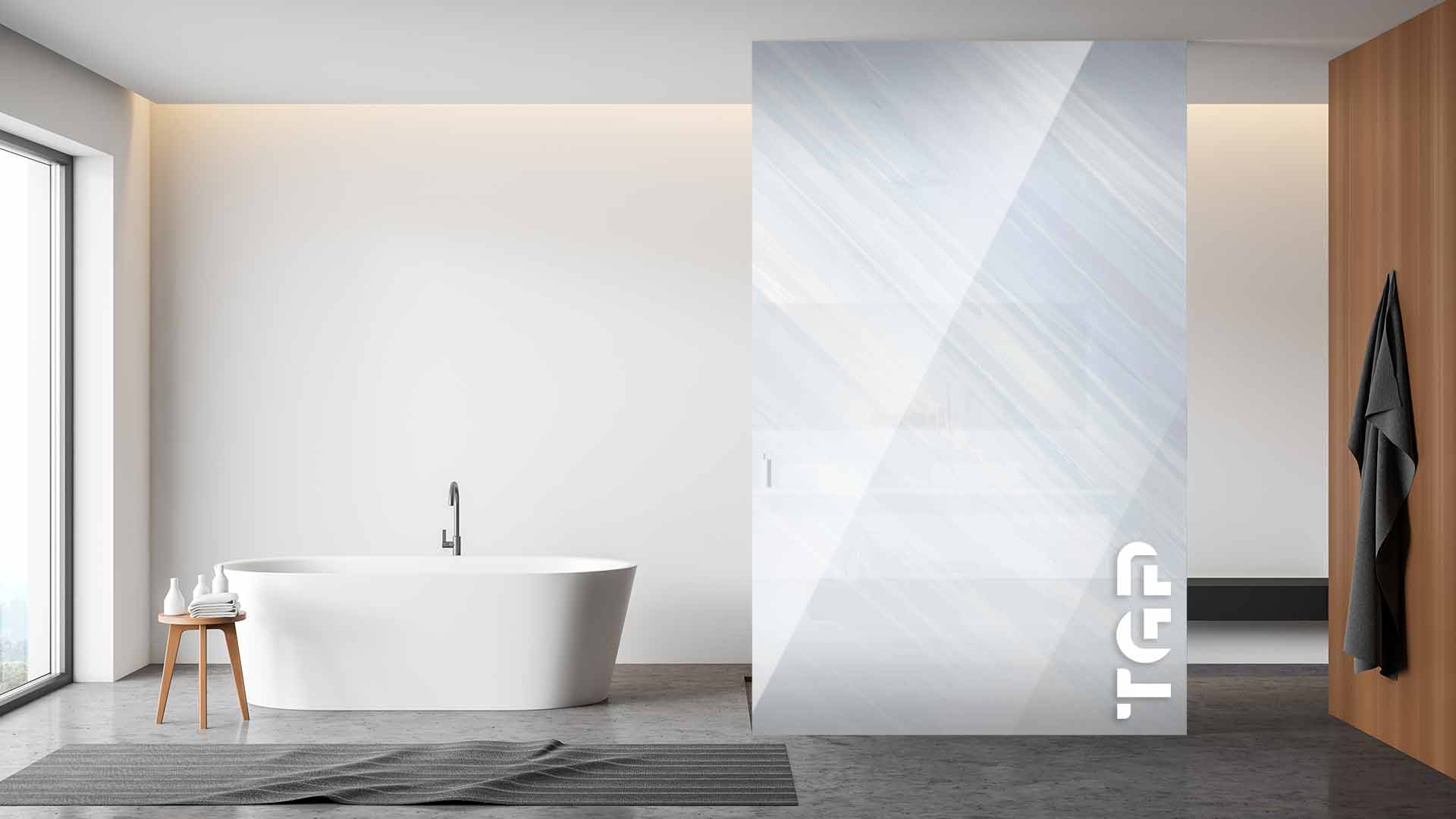 MRB015 Paravan dus din sticlă printată