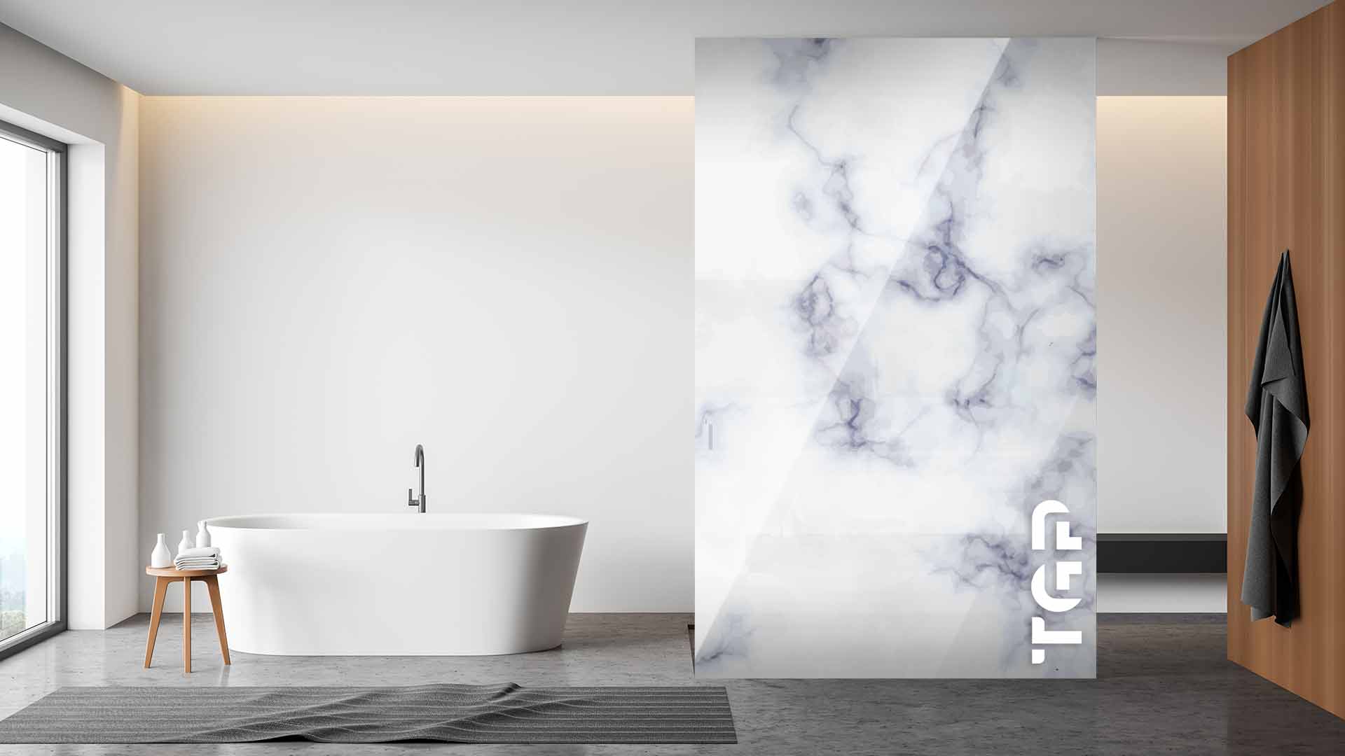 MRB023 Paravan dus din sticlă printată