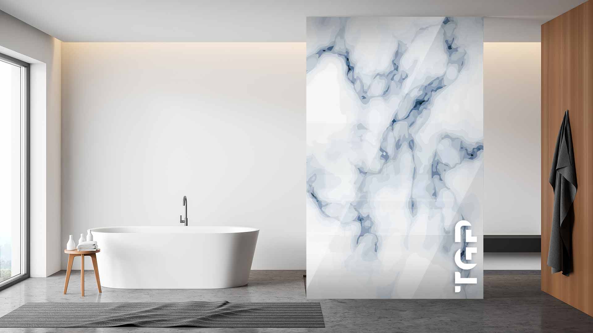 MRB031 Paravan dus din sticlă printată