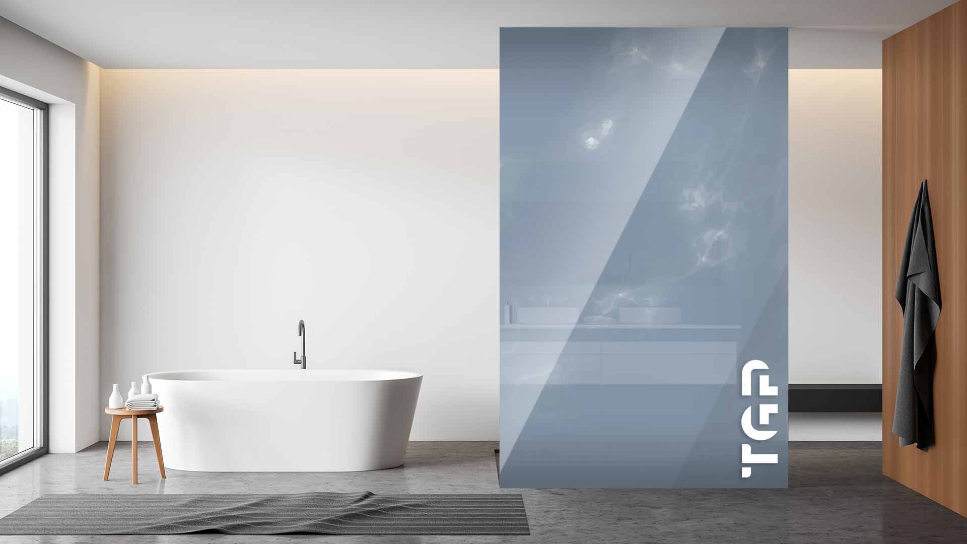 MRB032 Paravan dus din sticlă printată