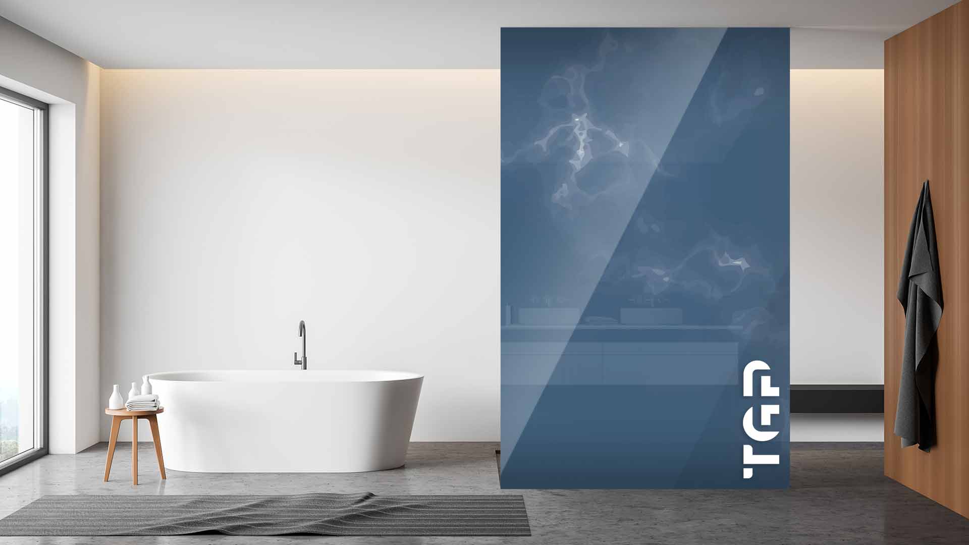 MRB033 Paravan dus din sticlă printată