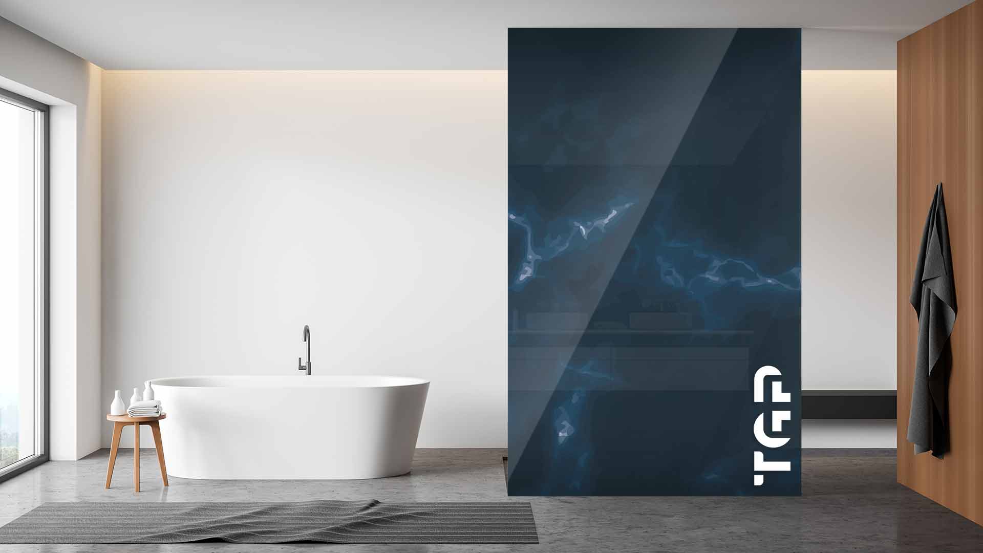 MRB034 Paravan dus din sticlă printată