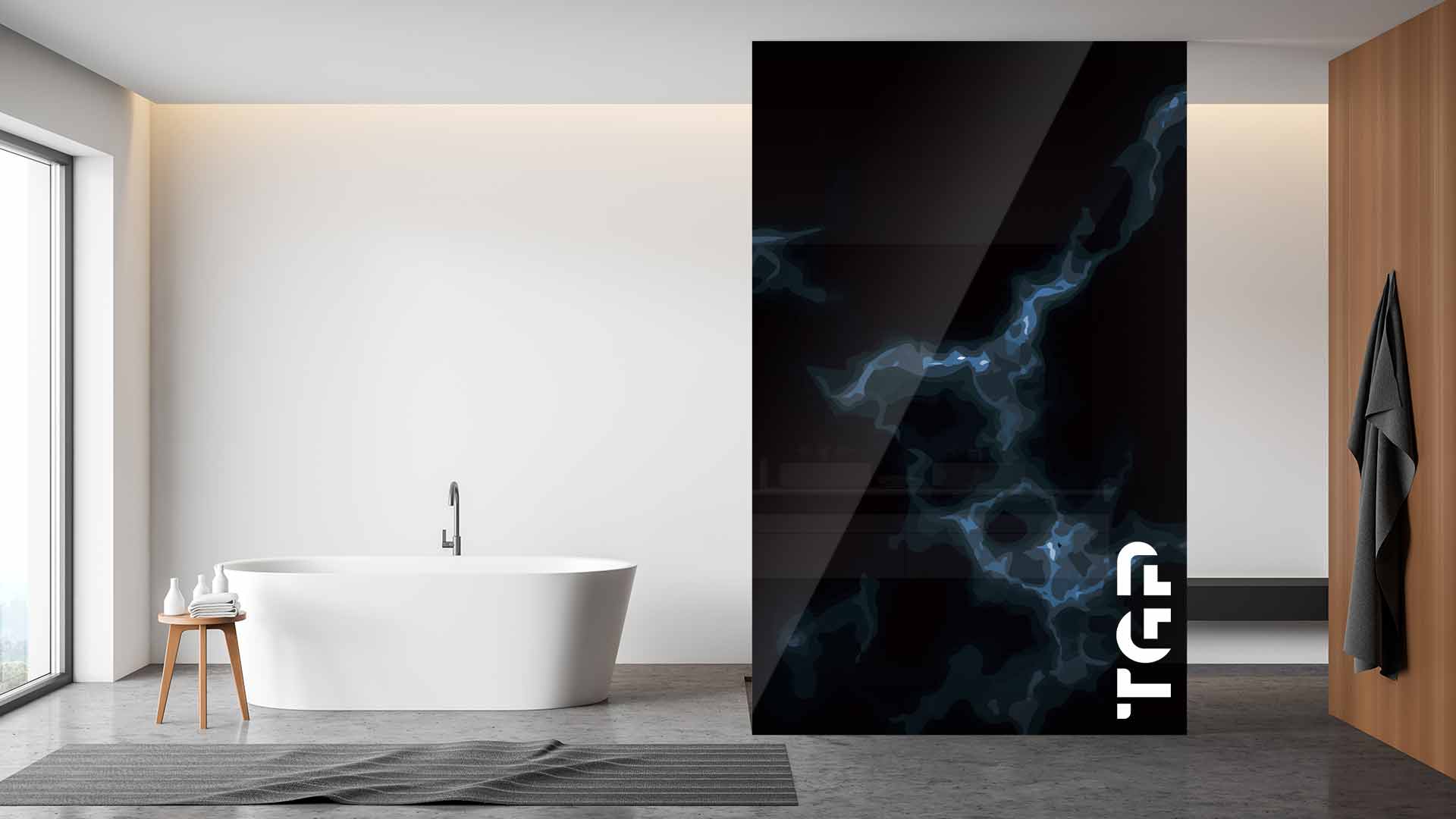 MRB035 Paravan dus din sticlă printată