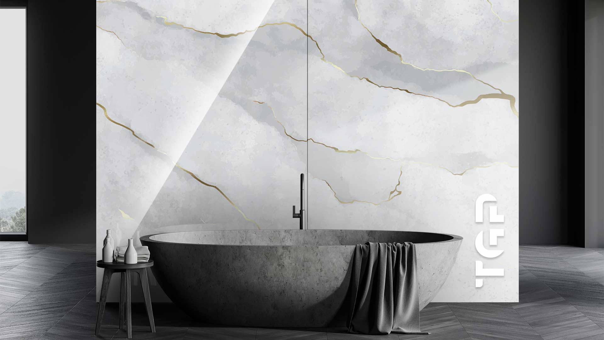 MRB038 sticlă printată baie placare perete