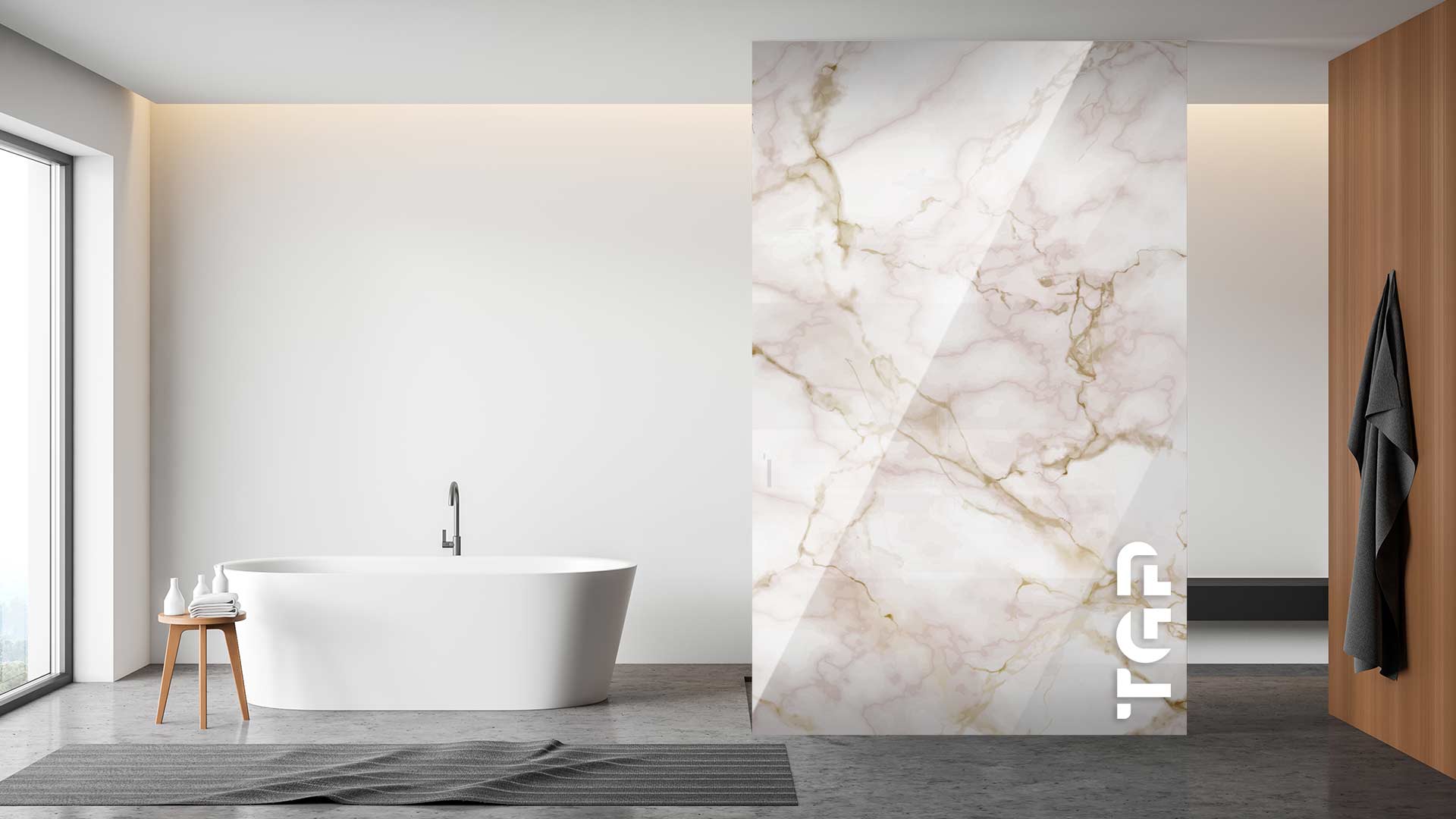 MRB039 Paravan dus din sticlă printată