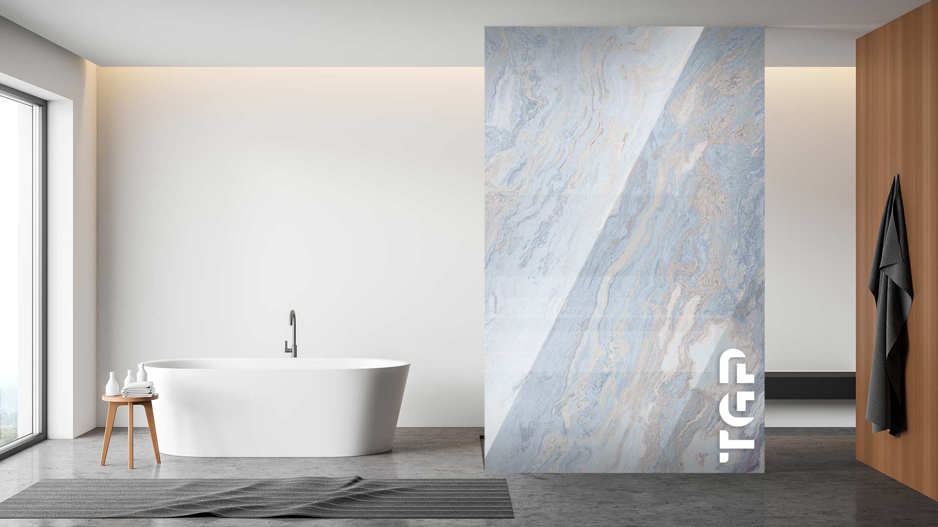 MRB047 Paravan dus din sticlă printată