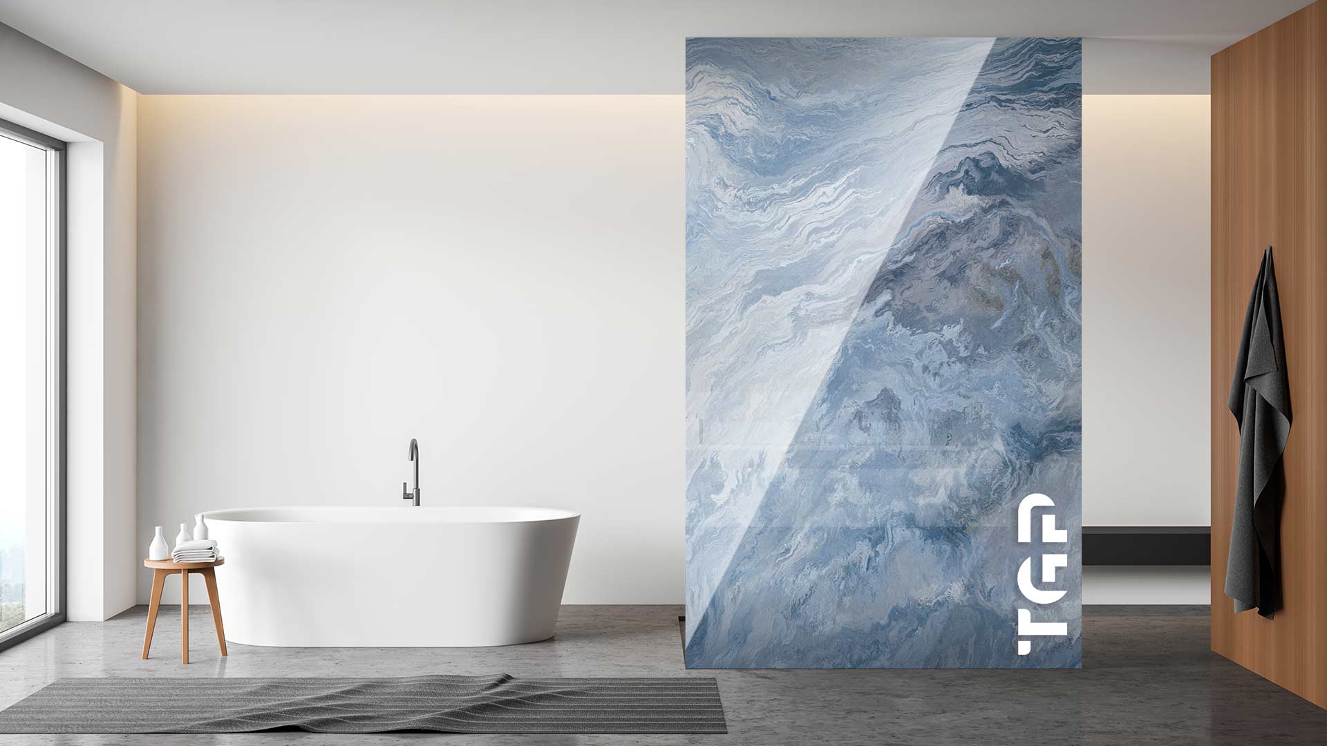 MRB048 Paravan dus din sticlă printată