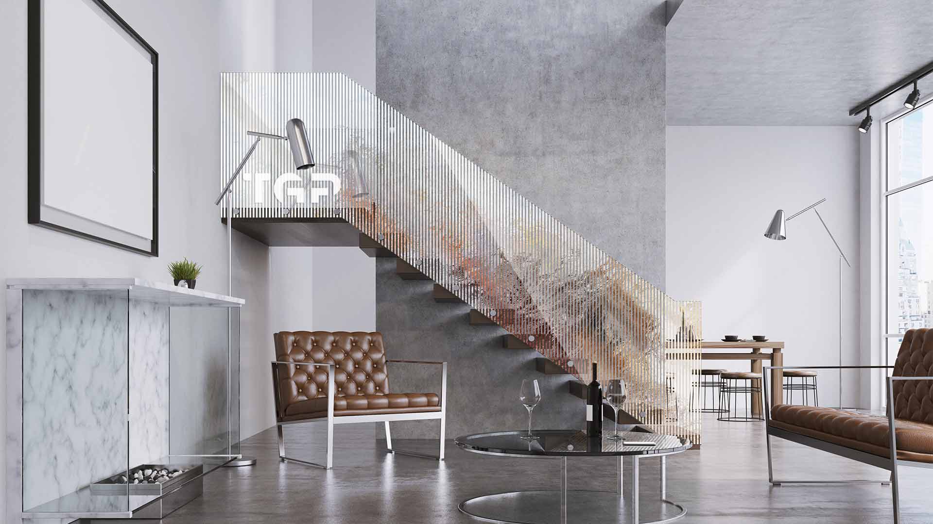 MRB050 Balustrada sticla printata