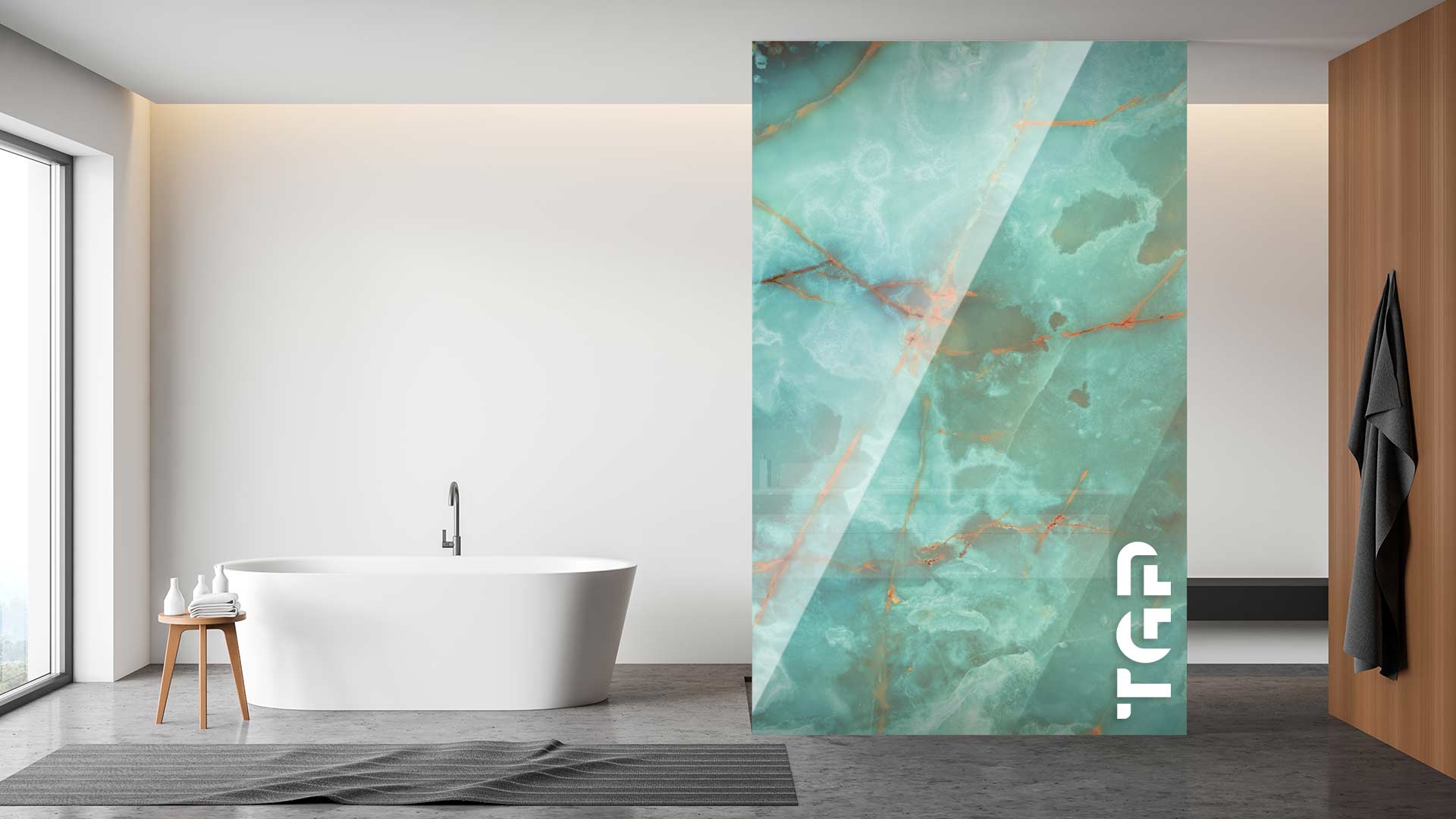 MRB051 Paravan dus din sticlă printată