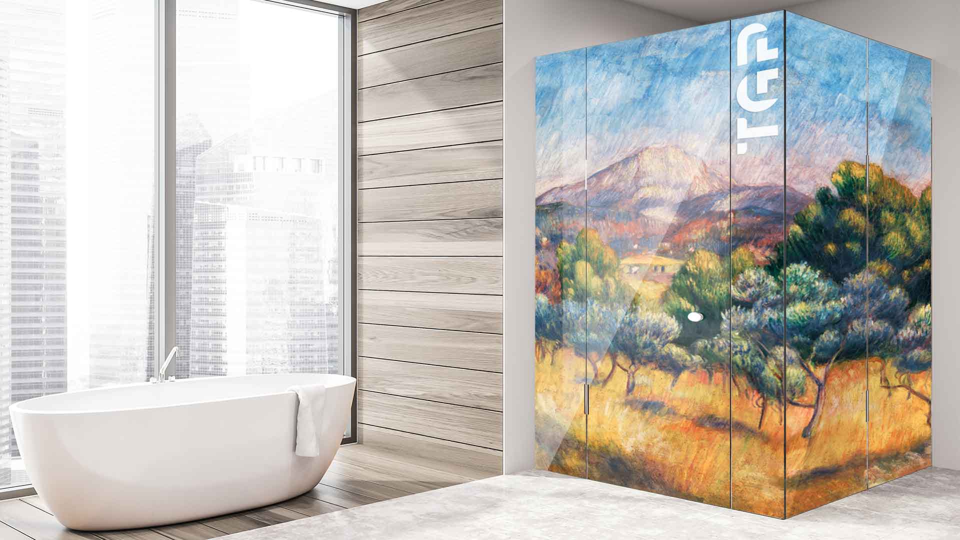 MTP006 cabina dus sticlă printată