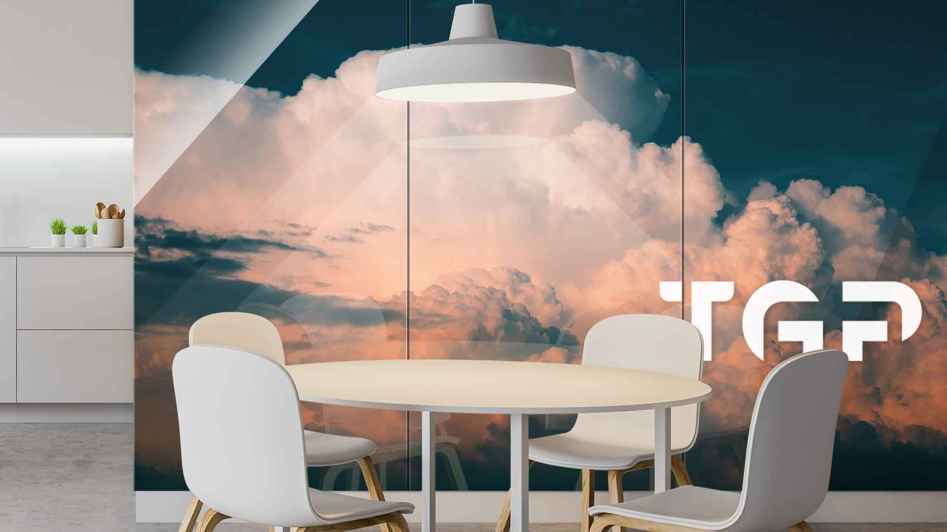 NTR010 placare perete sticlă printată