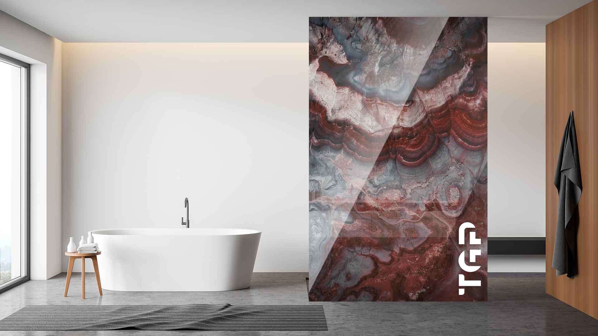 PCS002 Paravan dus sticla printata