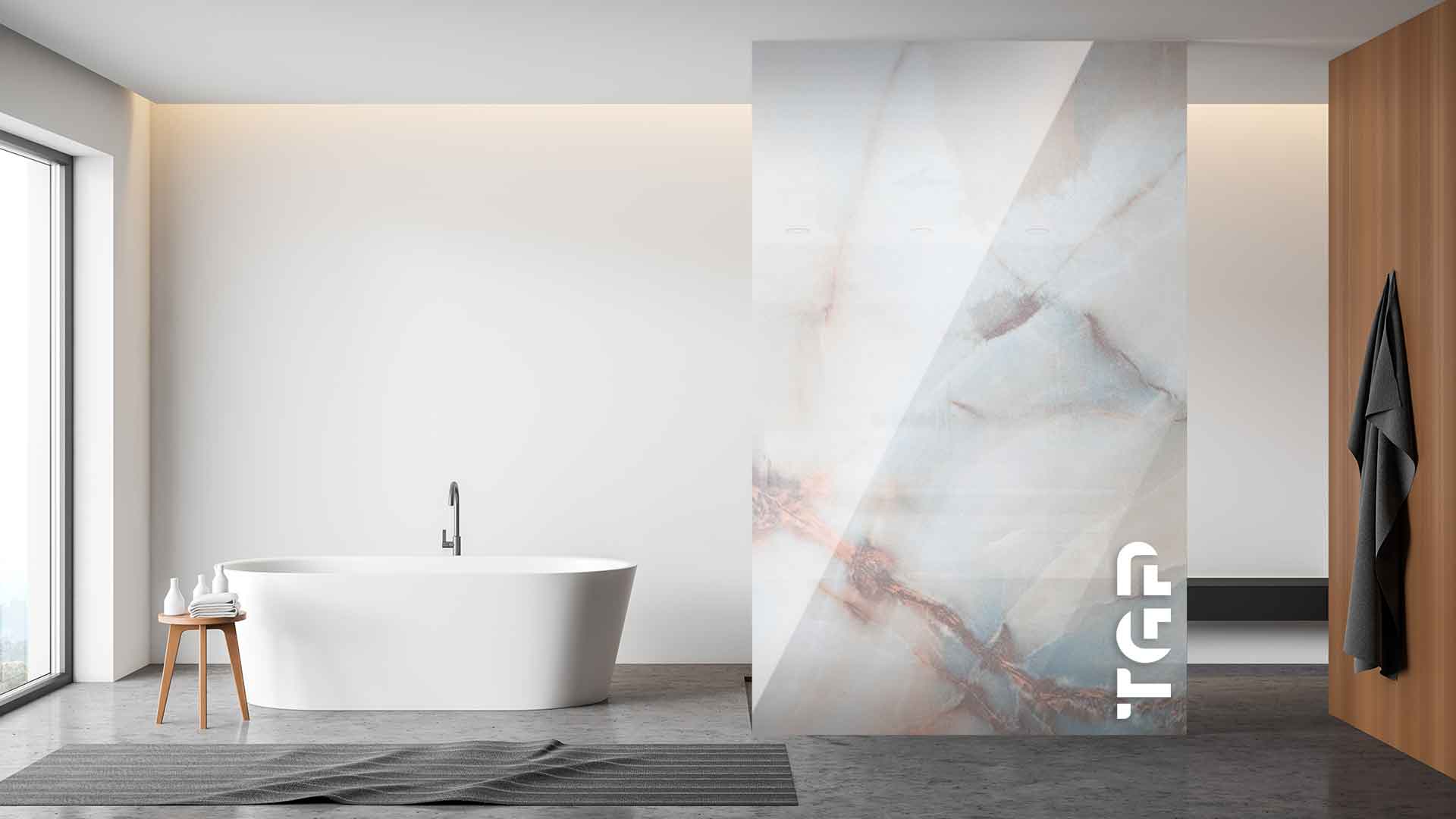 PCS003 Paravan dus sticla printata