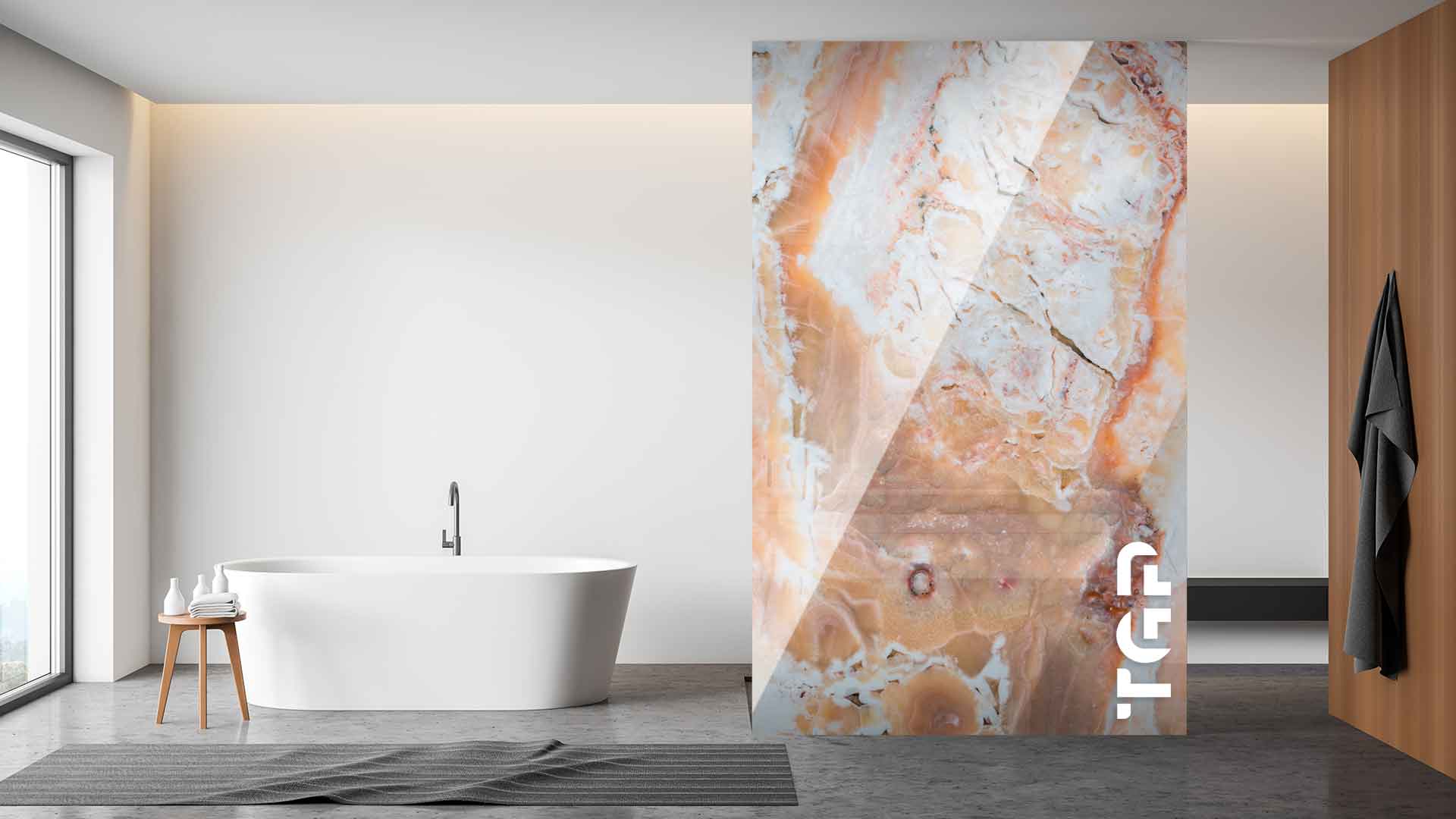 PCS006 Paravan dus sticla printata